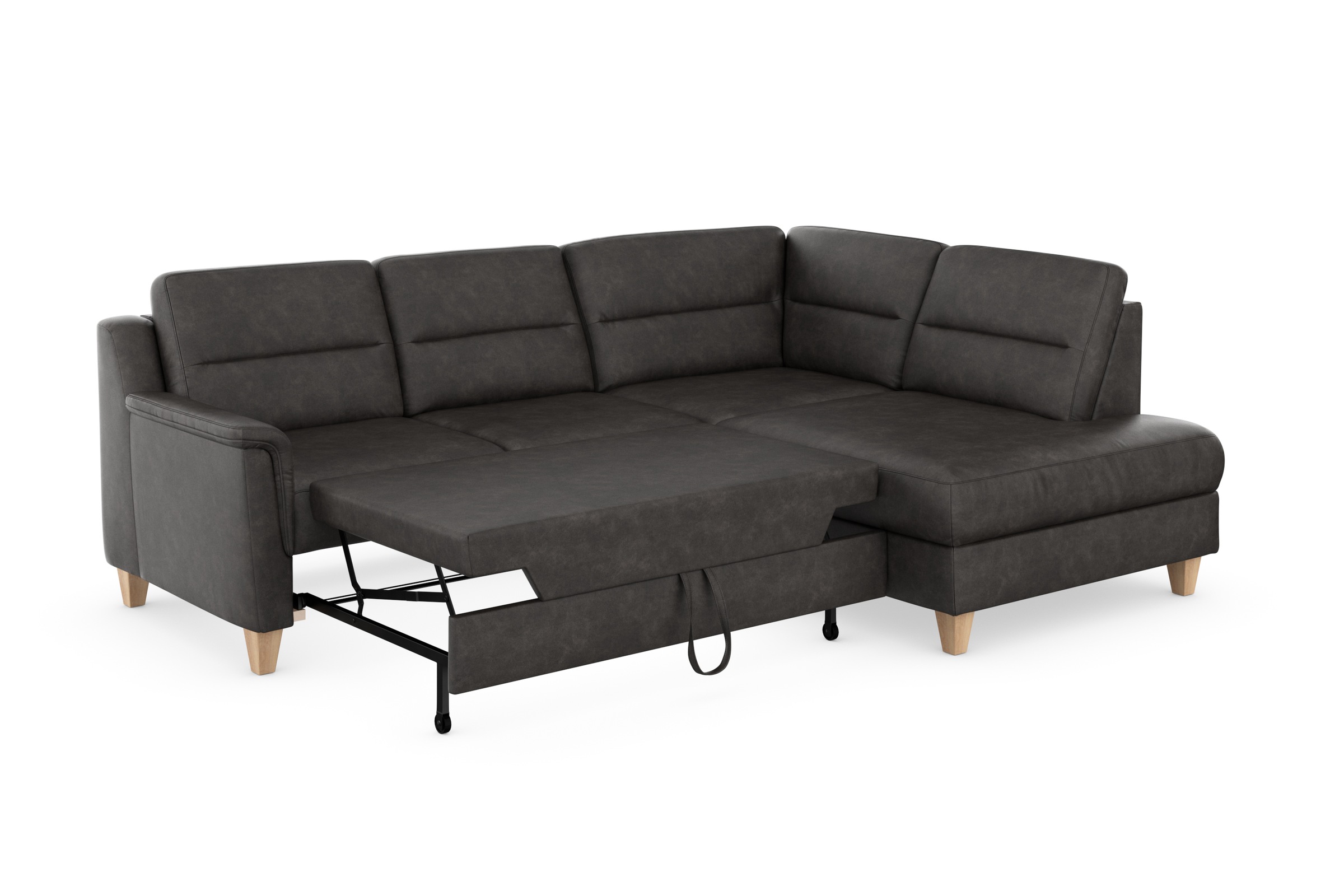 sit&more Ecksofa »Farö L-Form«, inklusive Federkern, wahlweise mit Bettfunktion und Bettkasten