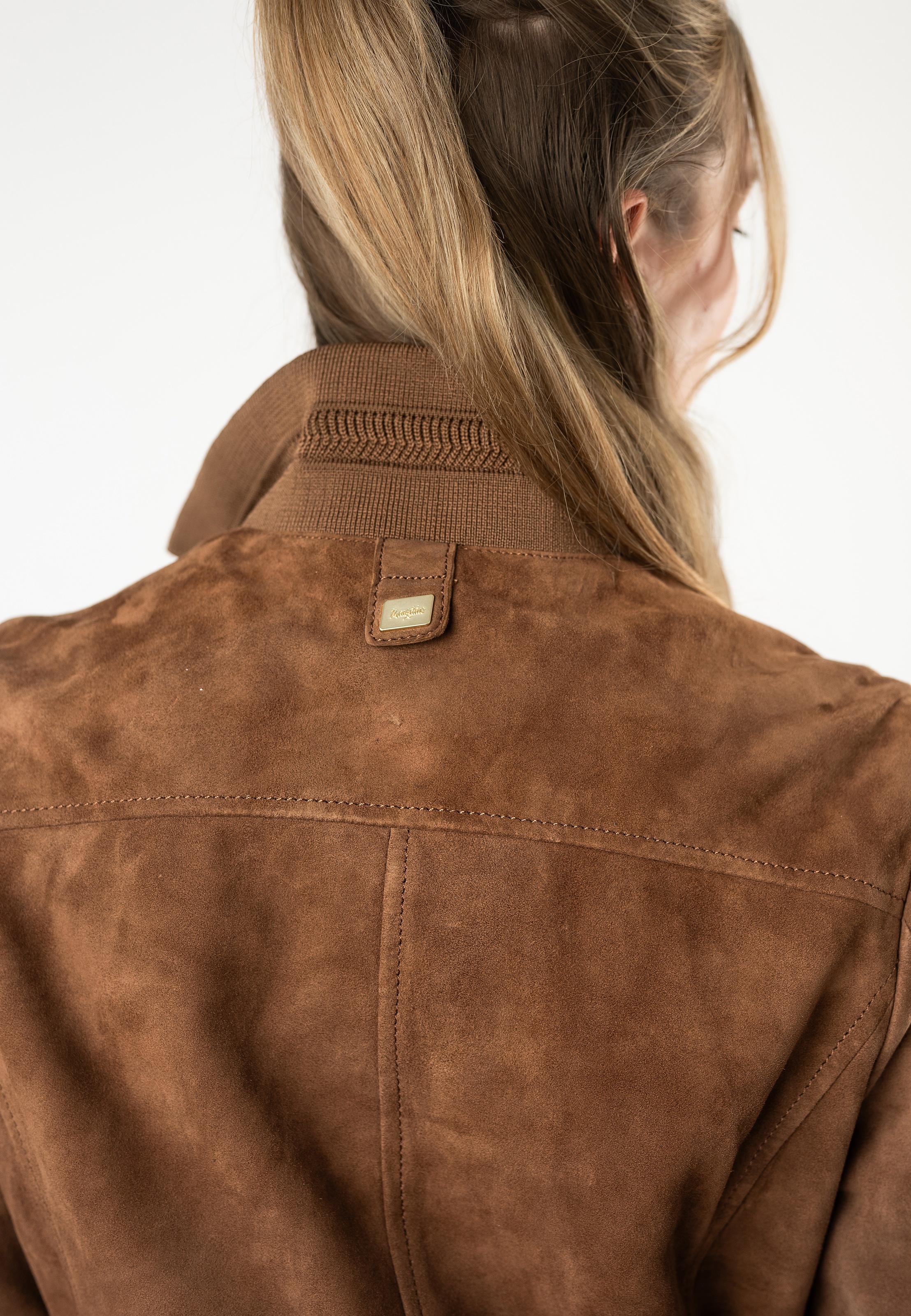 Mauritius Lederjacke »MWDarija« mit geripptem Stehkragen, Wildleder