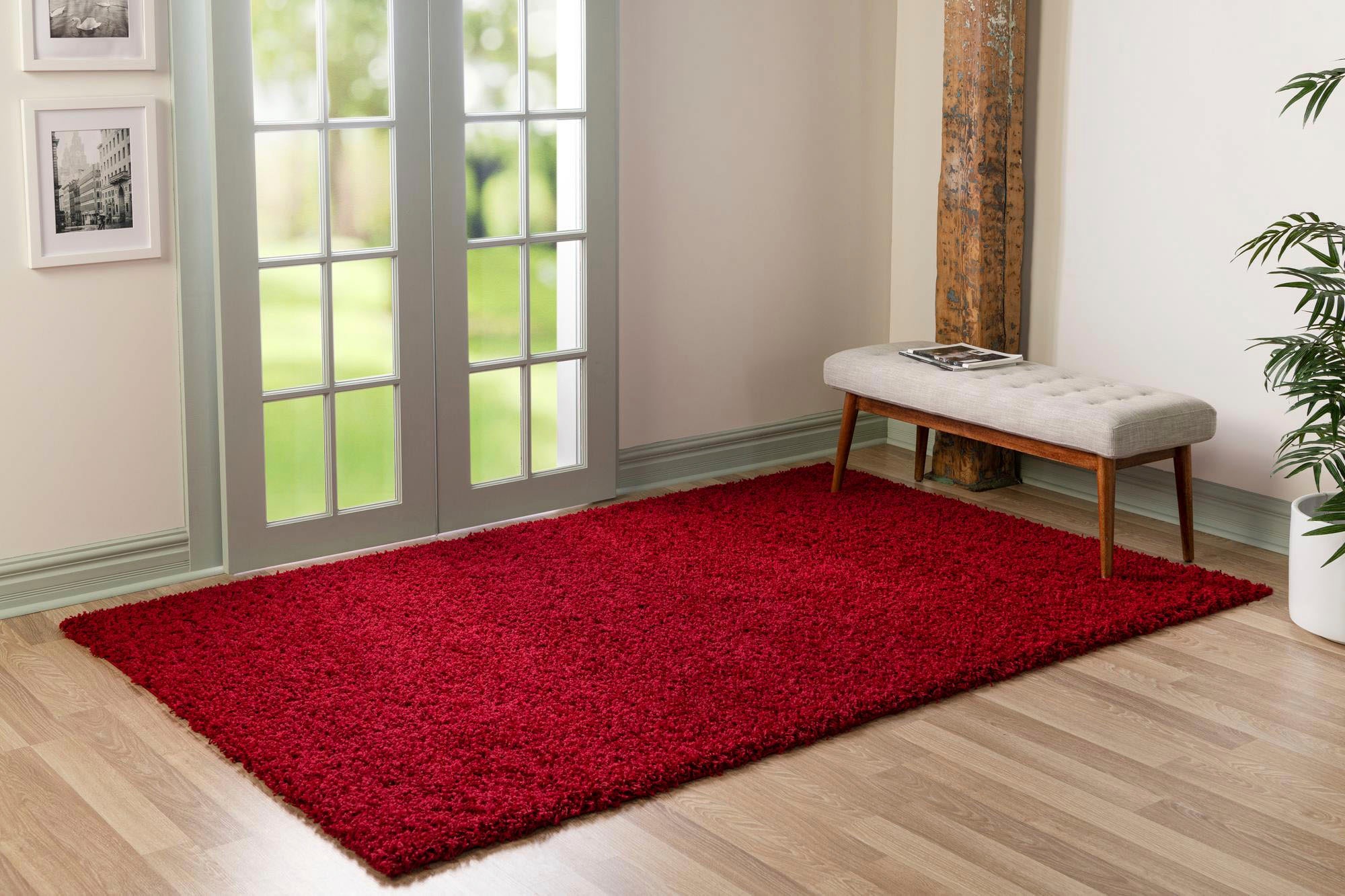 Myflair Möbel & Accessoires Hochflor-Teppich »Shaggy Shag Lagerräumung«, rechteckig, 38 mm Höhe, gewebt, Uni Farben, ideal im Wohnzimmer & Schlafzimmer