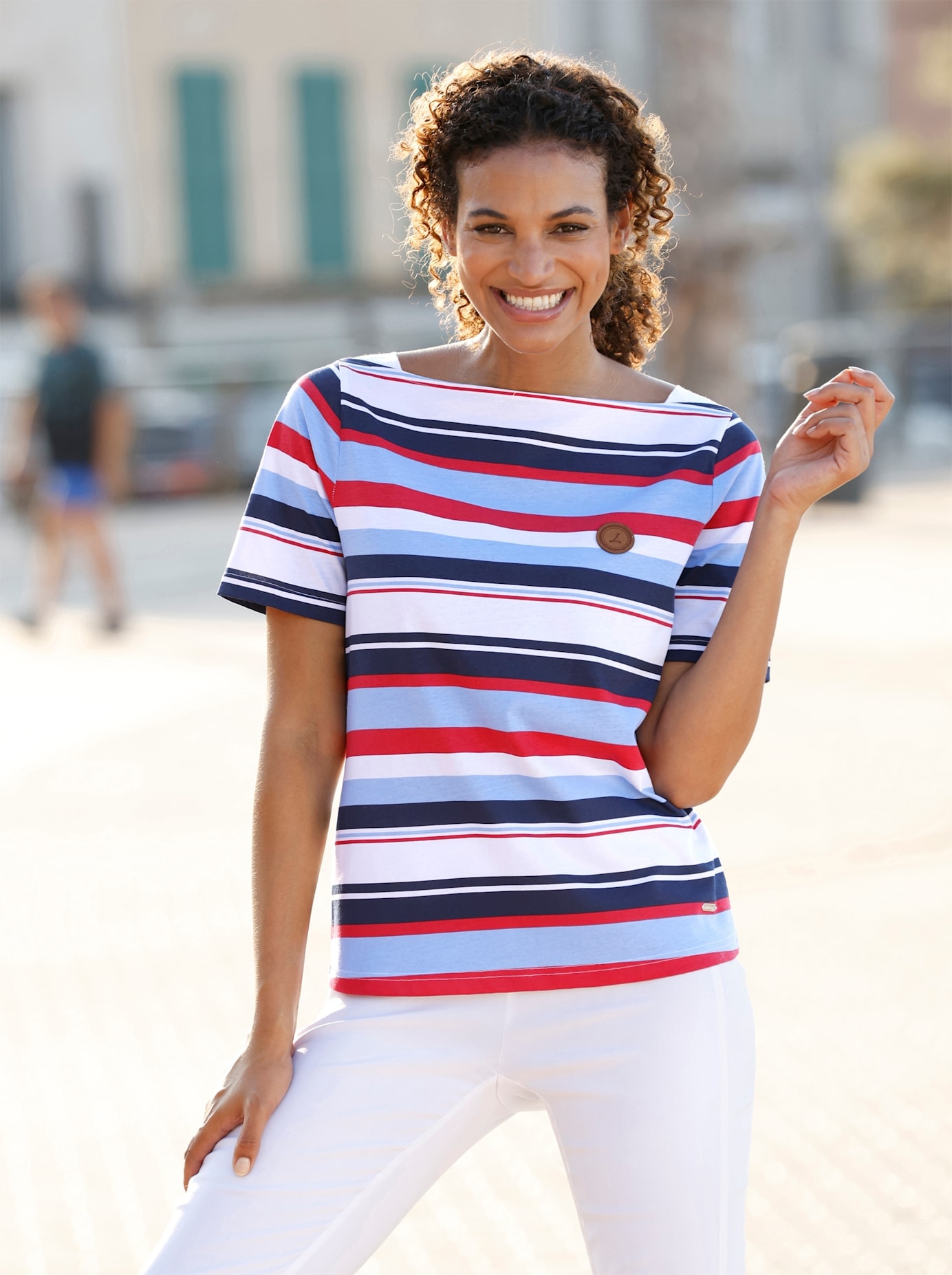 Casual Looks Kurzarmshirt »Ringelshirt«, (1 tlg.)