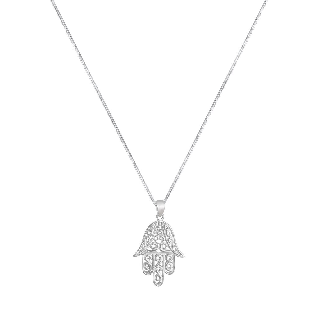 Elli Kette mit Anhänger »Hamsa Hand der Fatima Spirituell 925 Silber«