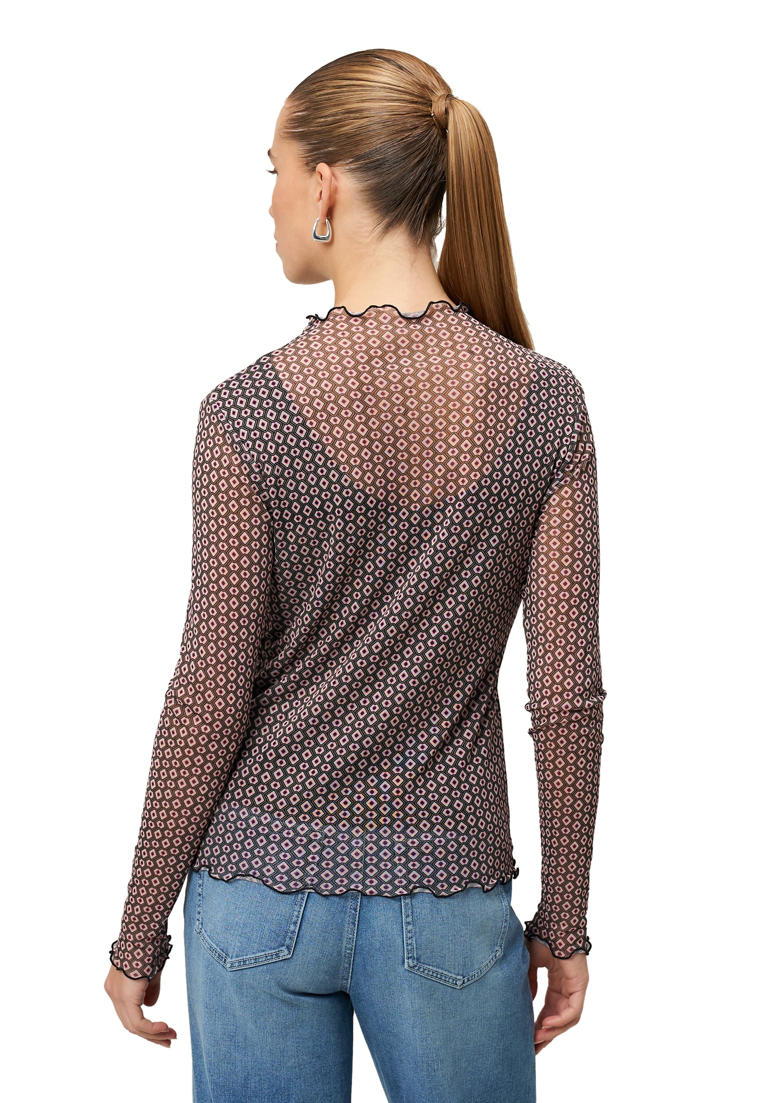 Zero Kurzarmshirt »Damen mit grafischem Print« 1 tlg. Plain/ohne Details