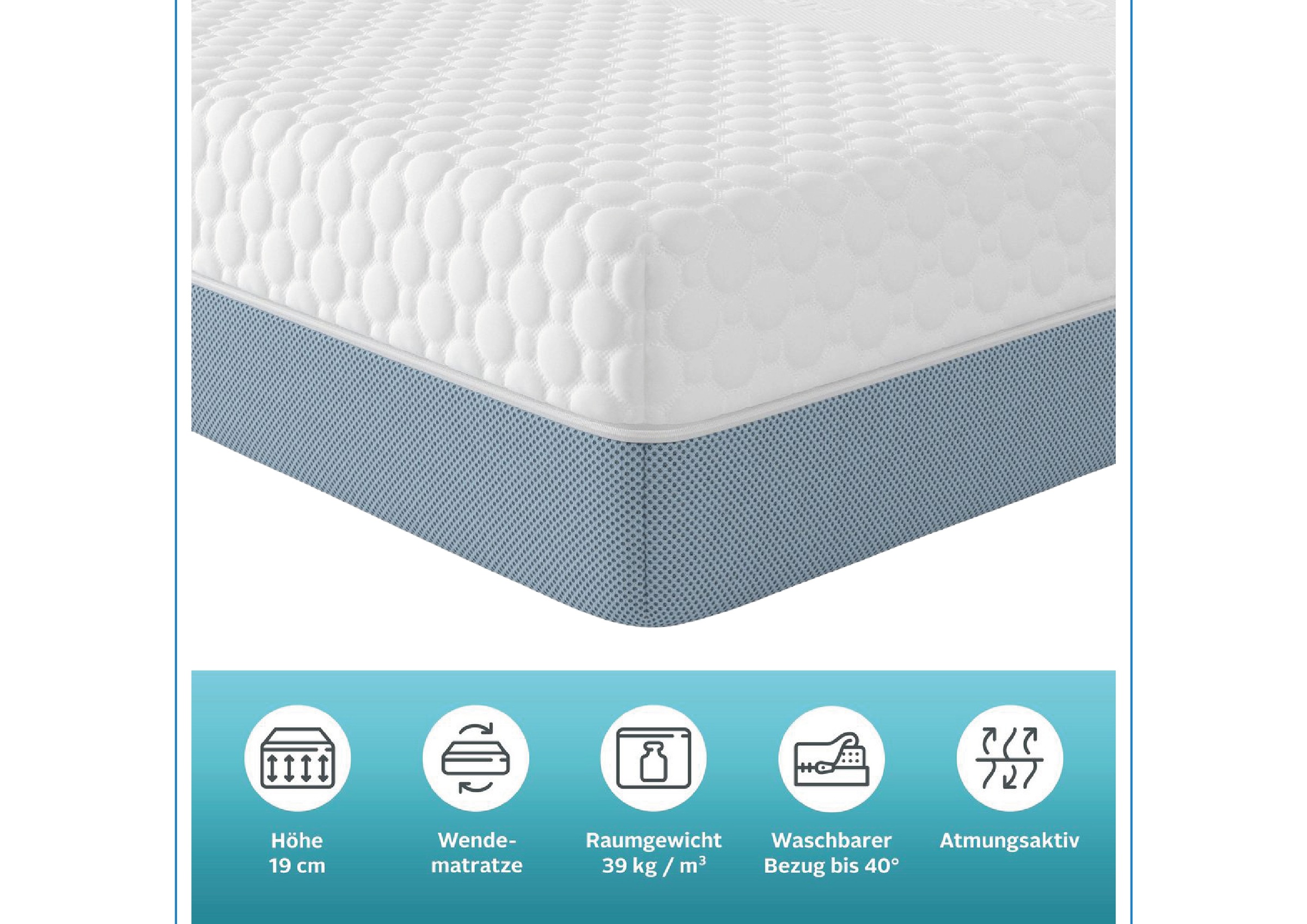 Hybridschaum-Matratze OTTO HOME "NEUHEIT, PREMIUM Flipper, 90x200, 140x200 cm, langlebige Qual. RG 39", weiß, B:160cm H:25cm L:200cm, Bezug: 100% Polyester, Matratzen, vier unterschiedlich feste Liegeseiten, in H2+3/H3+4/H4+H5, wendbar 3