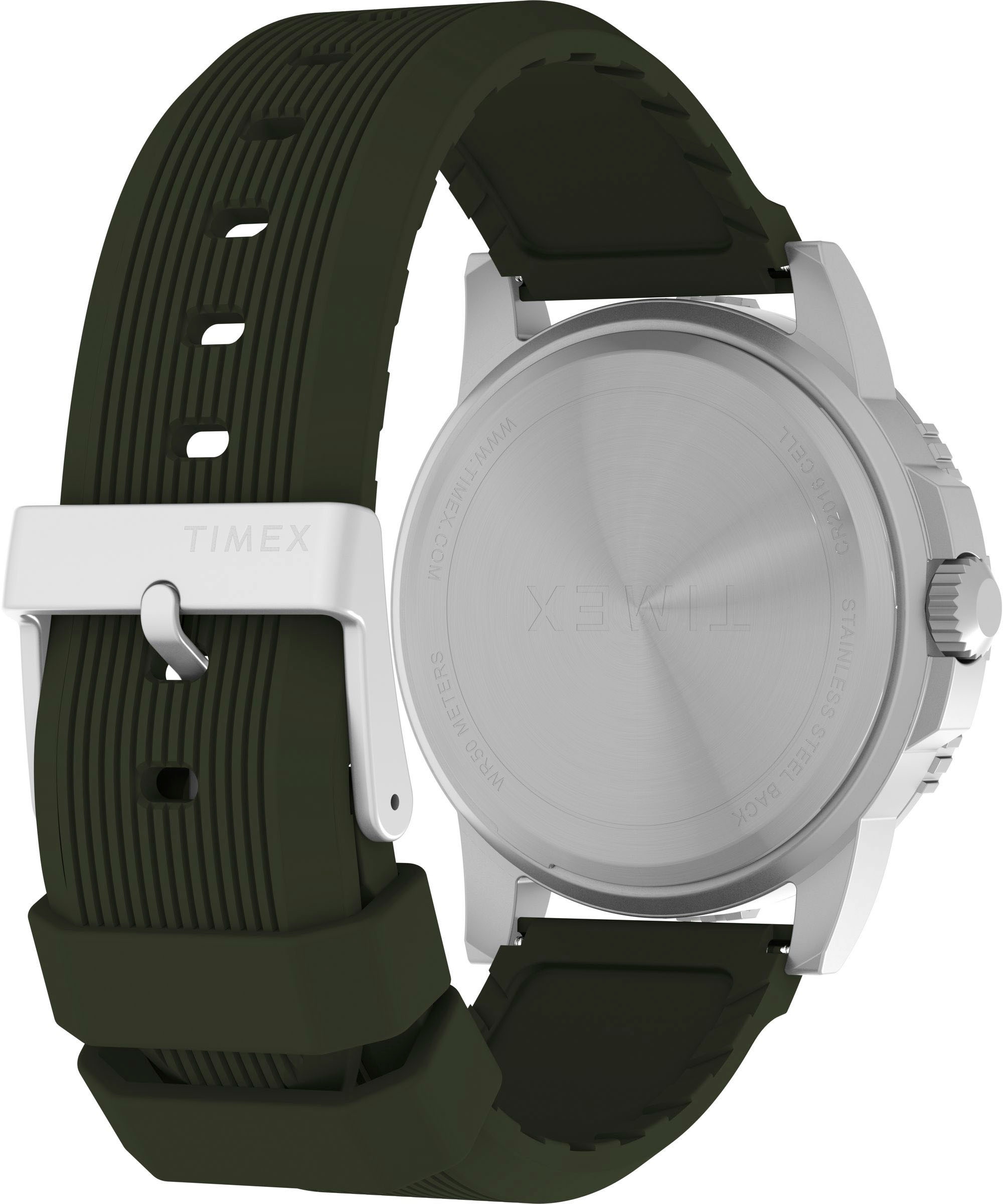 Timex Quarzuhr »RIDGE«, Armbanduhr, Herrenuhr,Silikonarmband,Datum, Leuchtzeiger