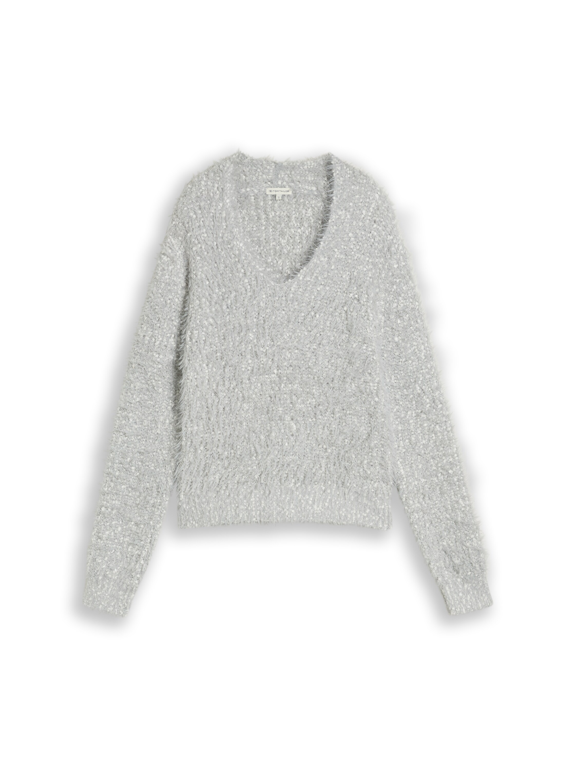 TOM TAILOR Strickpullover »Loose« Kuschel-Pullover mit V-Ausschnitt