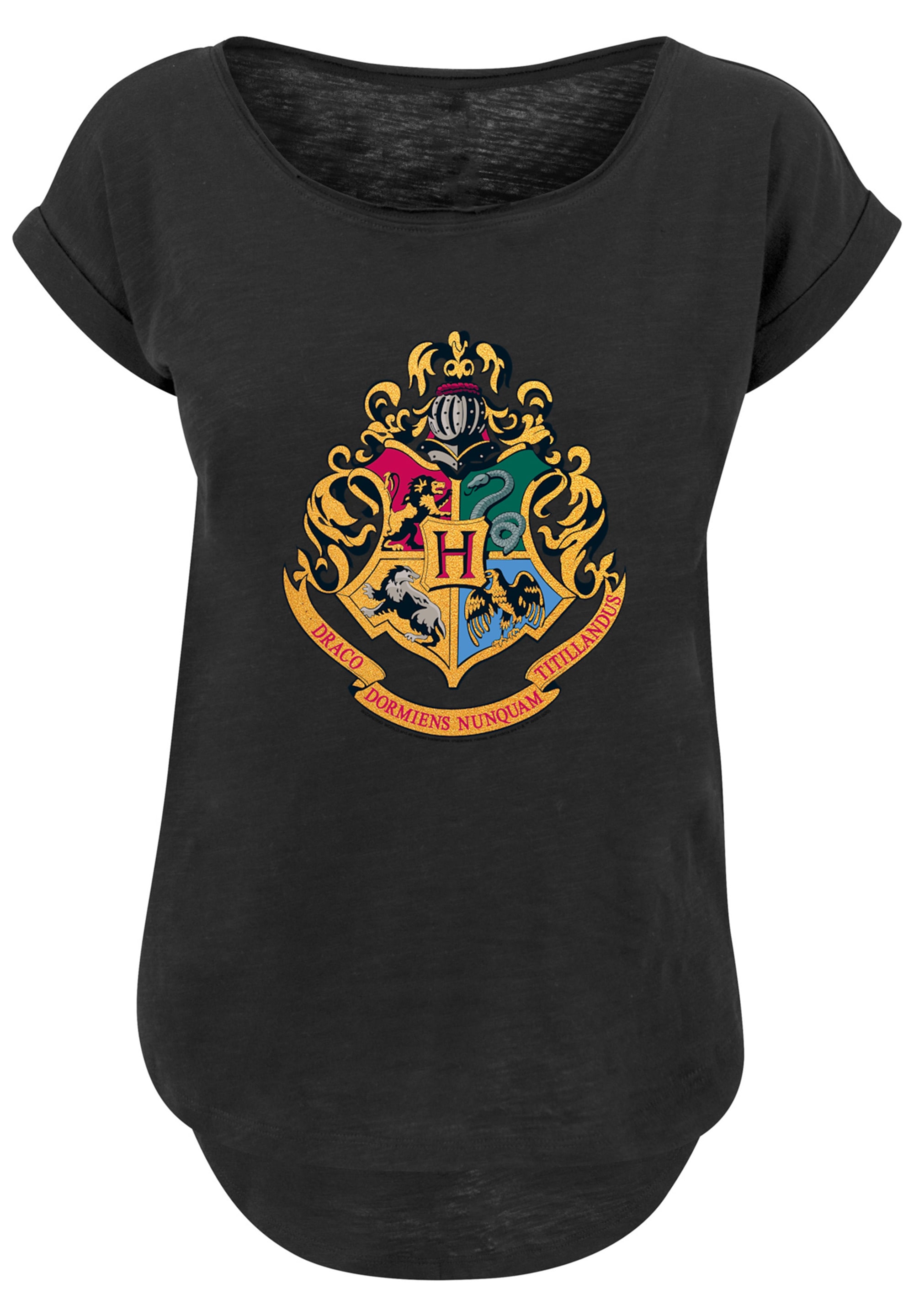 F4NT4STIC T-Shirt »Harry Potter Hogwarts Crest Gold«, Print
