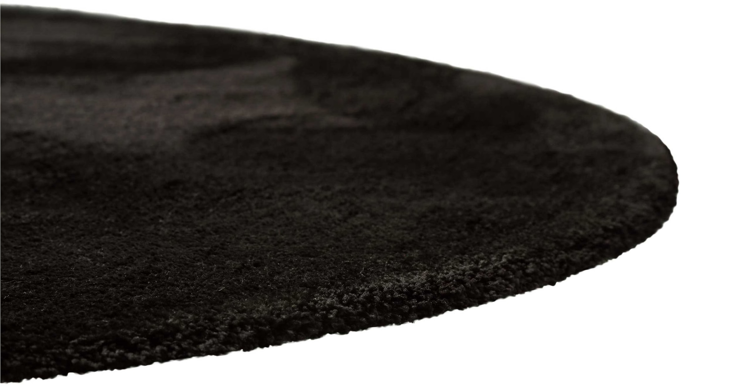 Homie Living Teppich »Pisa«, rund, 25 mm Höhe, Hochflor, Microfaser, uni, weich, Shaggy, Wohnzimmer, Schlafzimmer