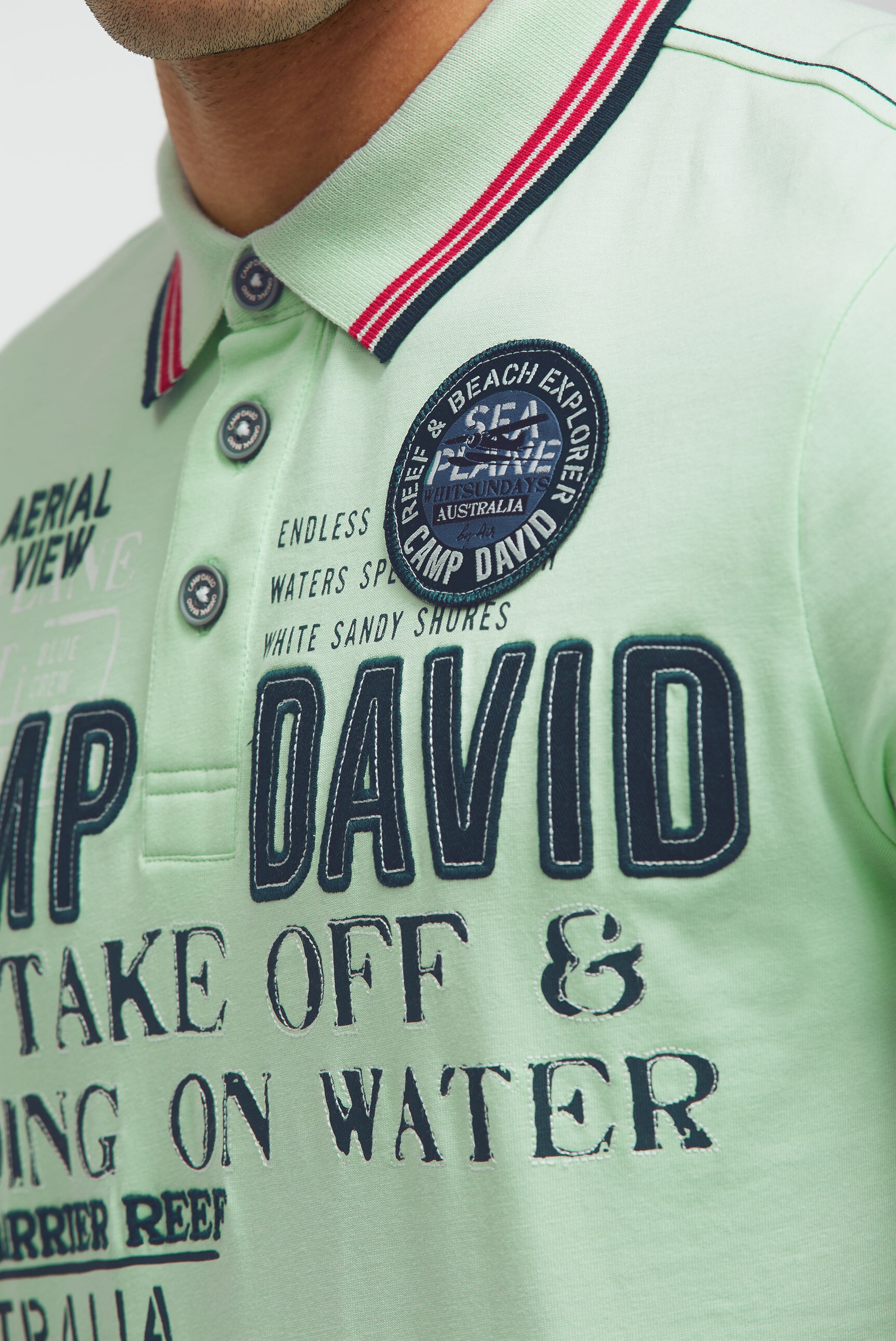 CAMP DAVID Poloshirt aus Baumwolle