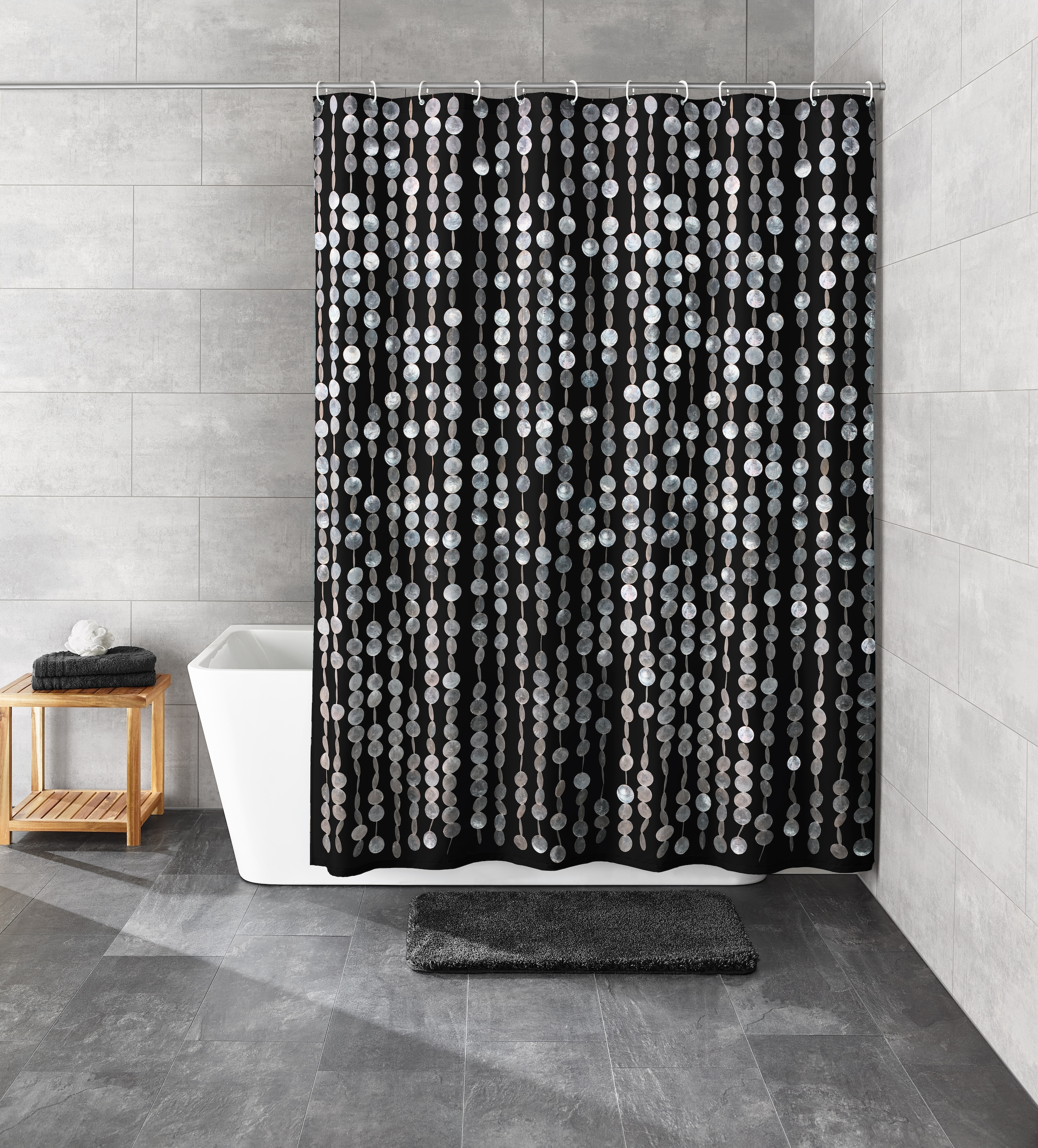 Kleine Wolke Duschvorhang "" Perla"" Breite 180 cm günstig online kaufen