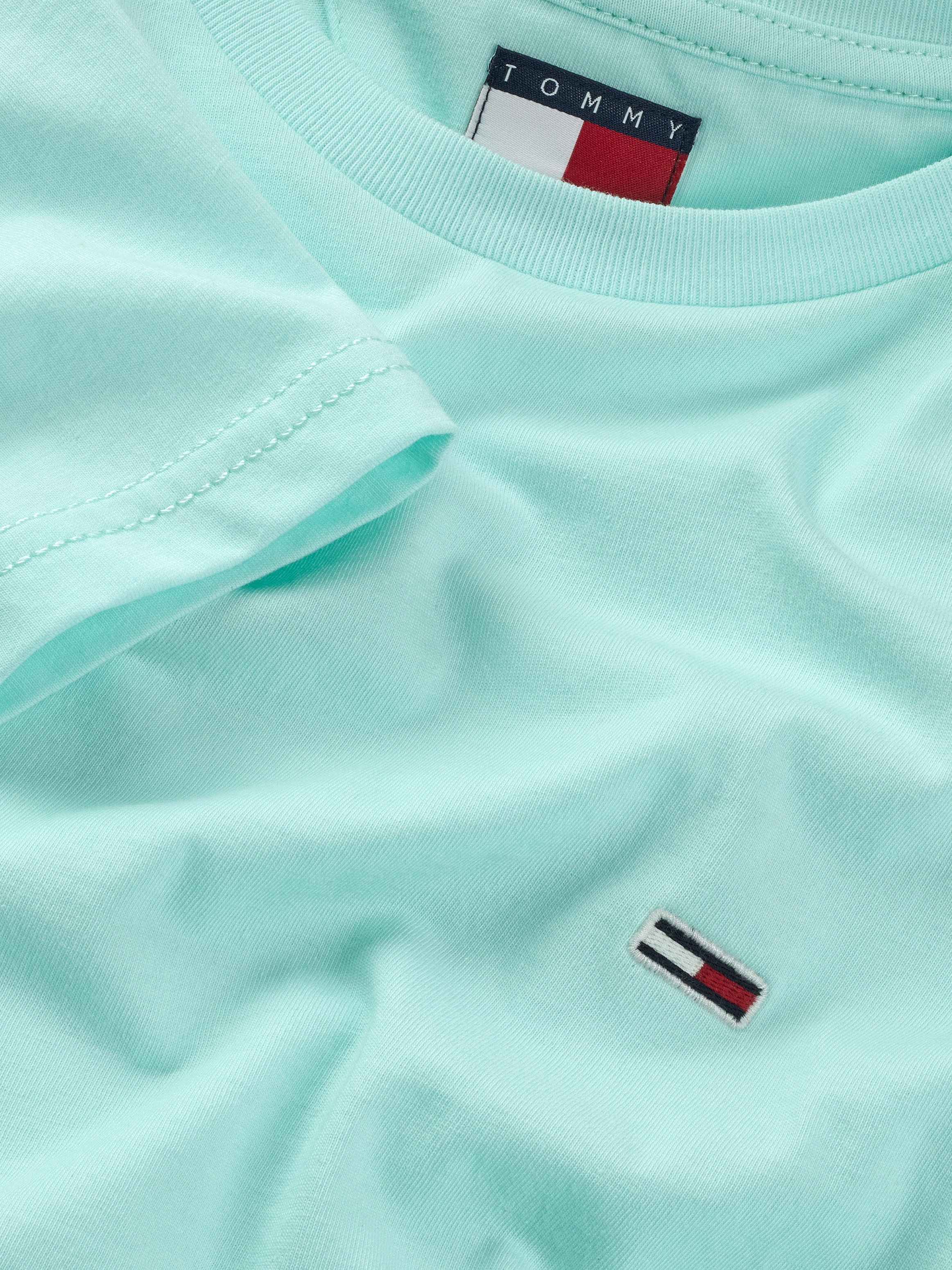 Tommy Jeans T-Shirt »TJM XSLIM JASPE HTR TEE EXT«, Mit Rundhalsausschnitt