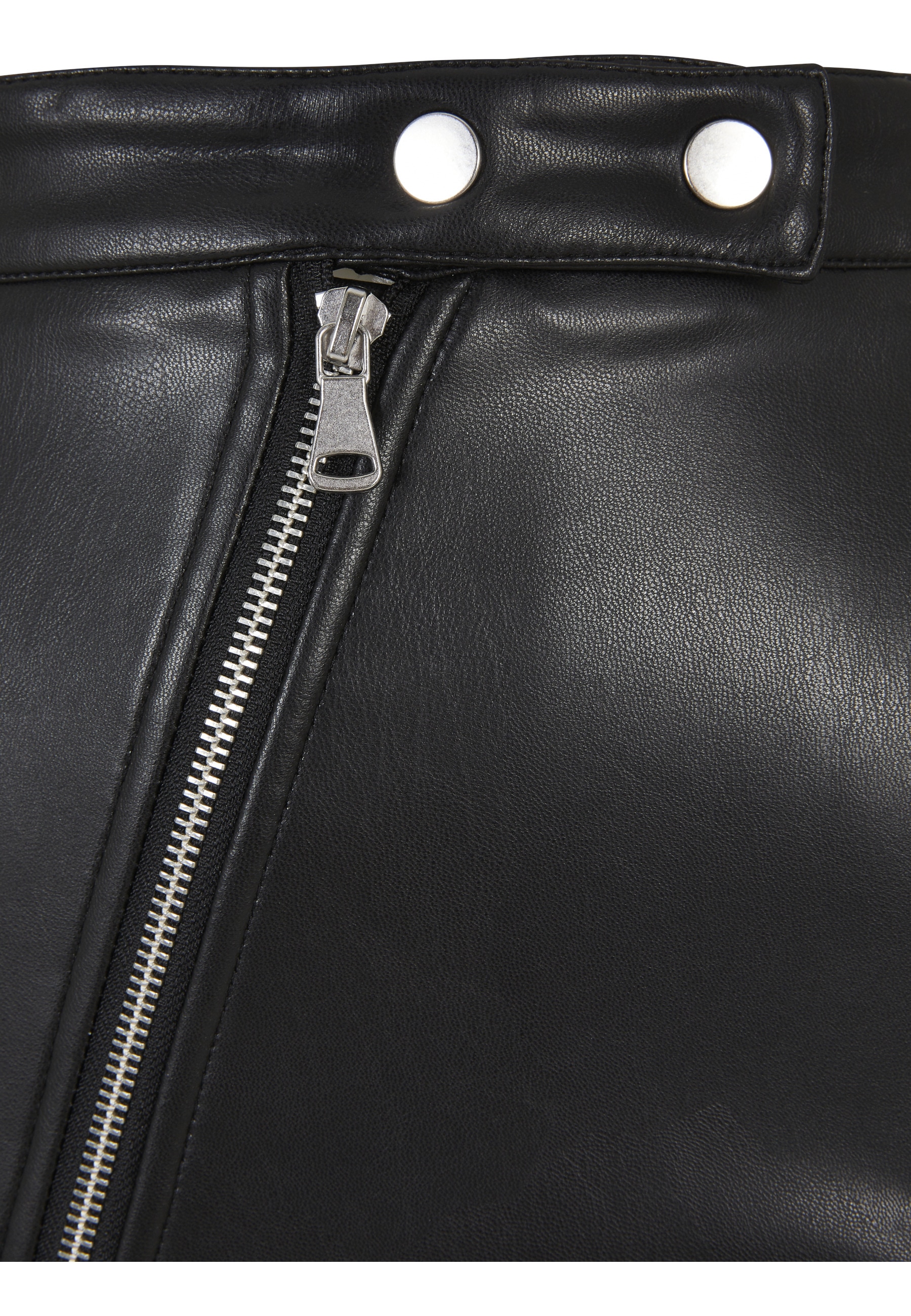 URBAN CLASSICS Jerseyrock »Urban Classics Damen Ladies Synthetic Leather Biker Skirt« 1 Stk.