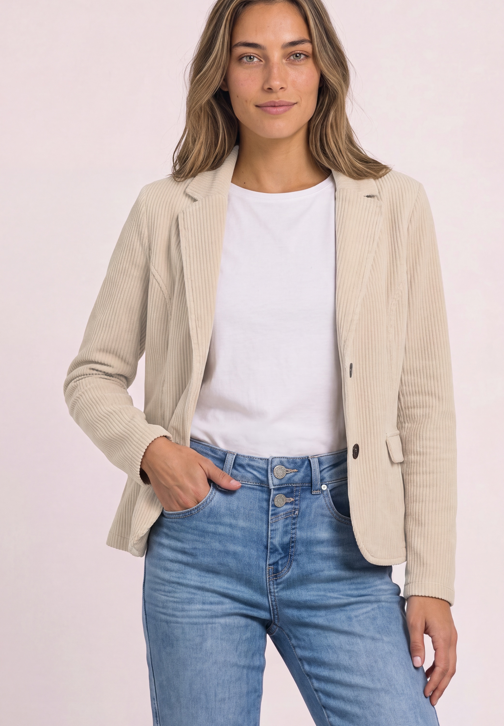 STREET ONE Kurzblazer in Cord-Optik