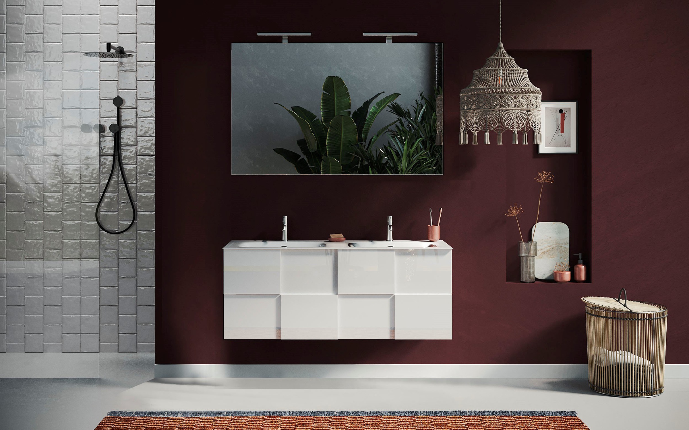 welltime Badspiegel »Neutral«, Spiegel mit Beleuchtung LED, Breite 120, Höhe 75 cm