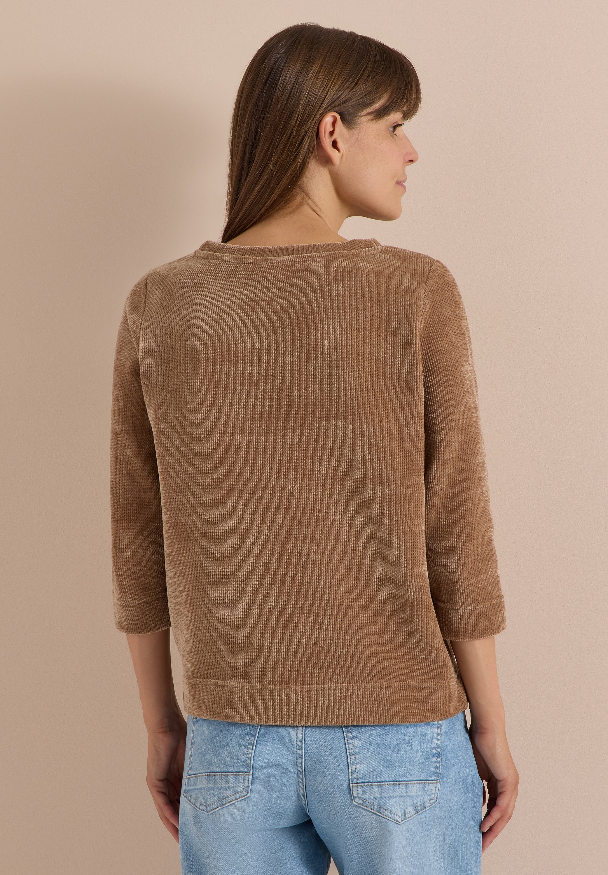 Cecil 3/4-Arm-Shirt in Cord-Optik