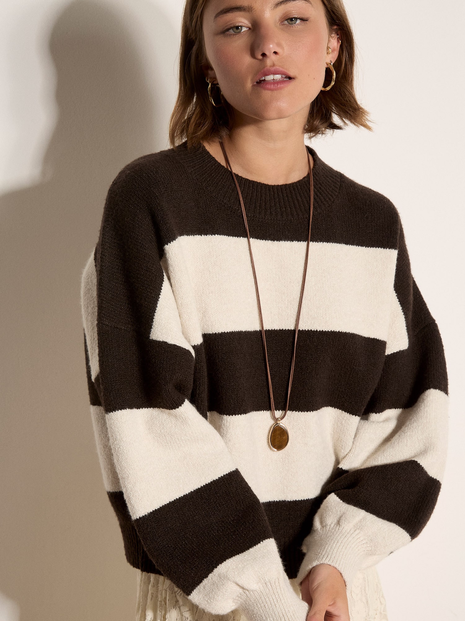 Apricot Strickpullover »Oversize-Pullover« mit Streifen