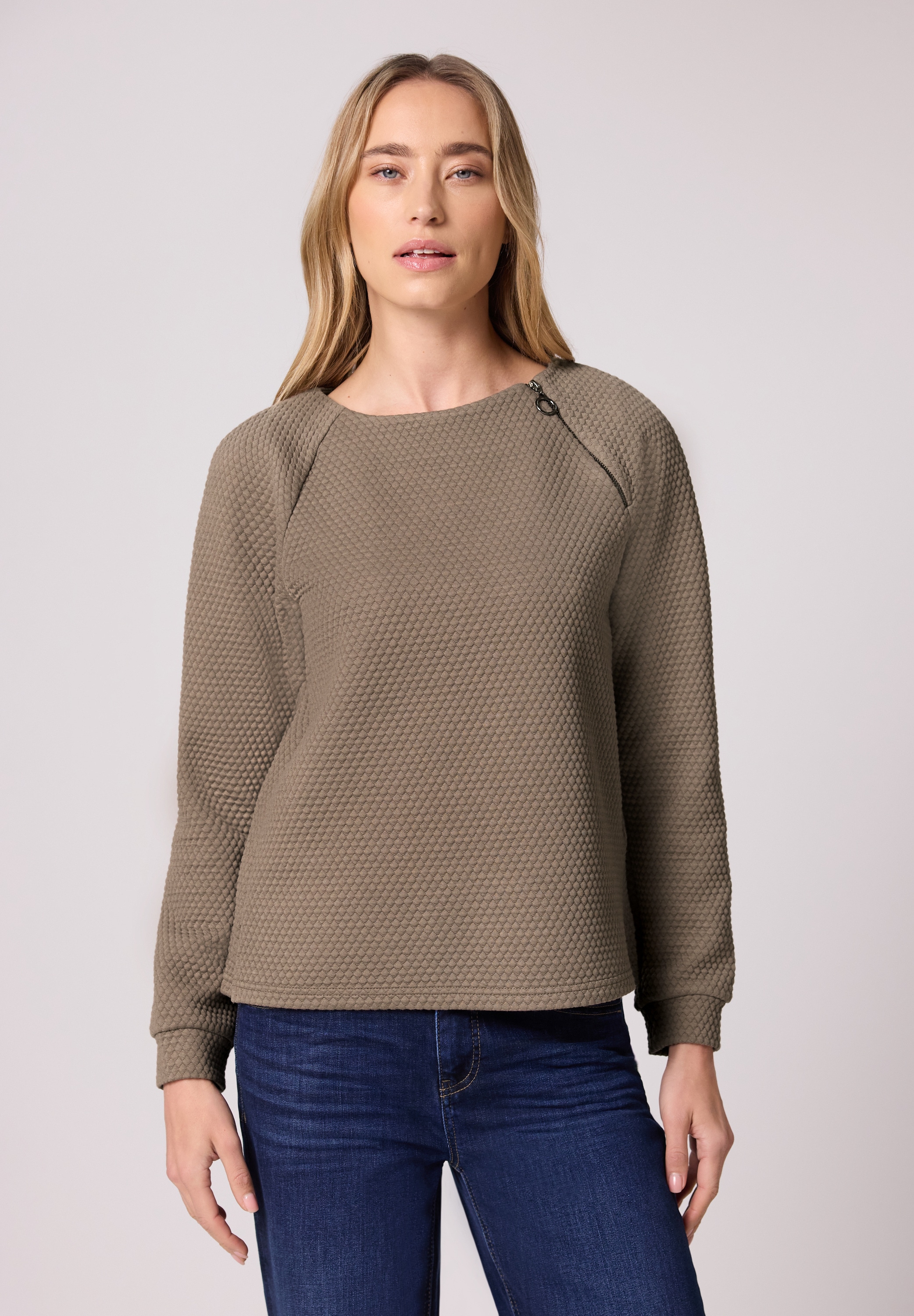 STREET ONE Langarmshirt mit U-Boot-Ausschnitt günstig online kaufen