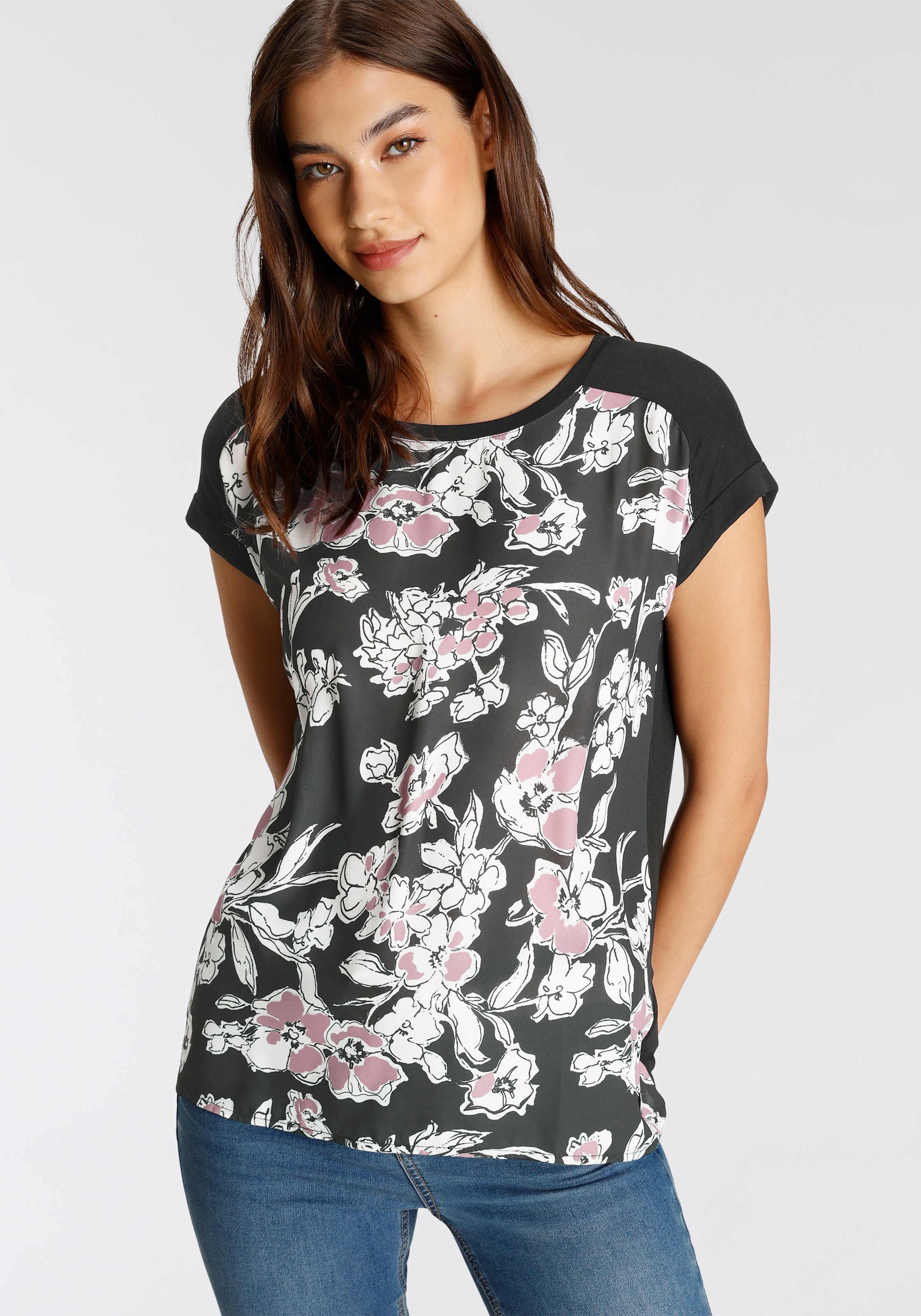 Shirtbluse, mit modischen Allover-Print - NEUE KOLLEKTION