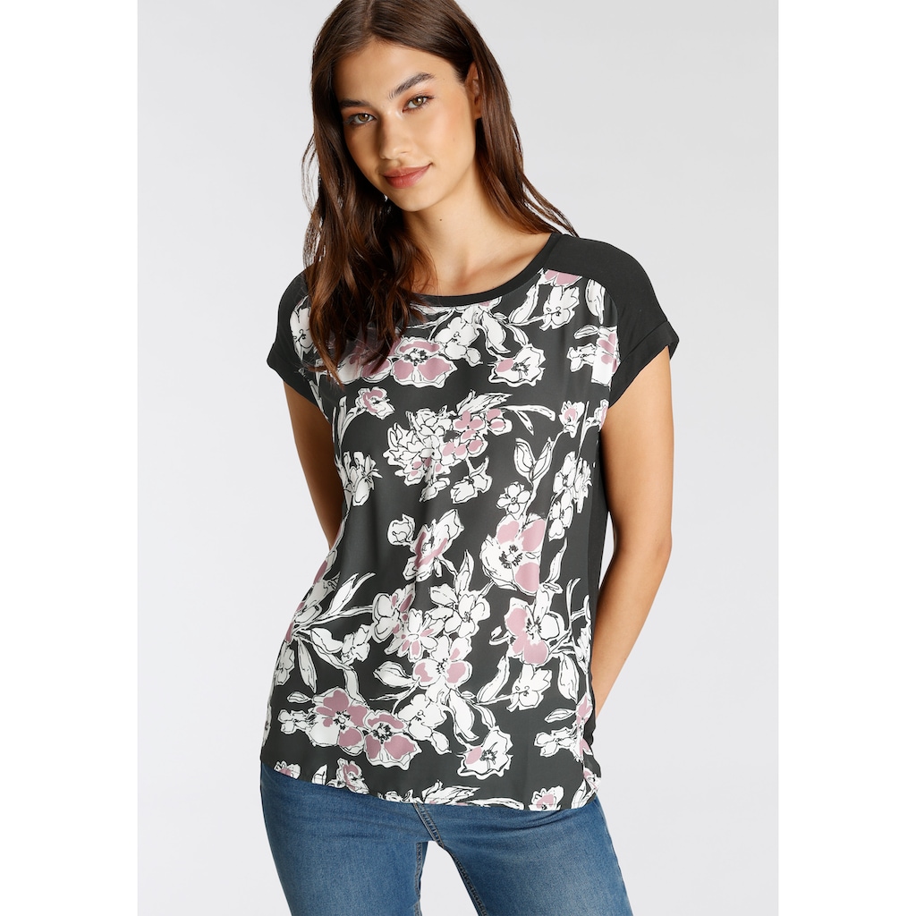 Tamaris Shirtbluse, mit modischen Allover-Print - NEUE KOLLEKTION