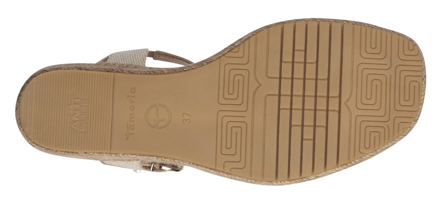 Tamaris Keilsandalette, Riemchensandale, Sommerschuh mit modischer Kreuzbandage