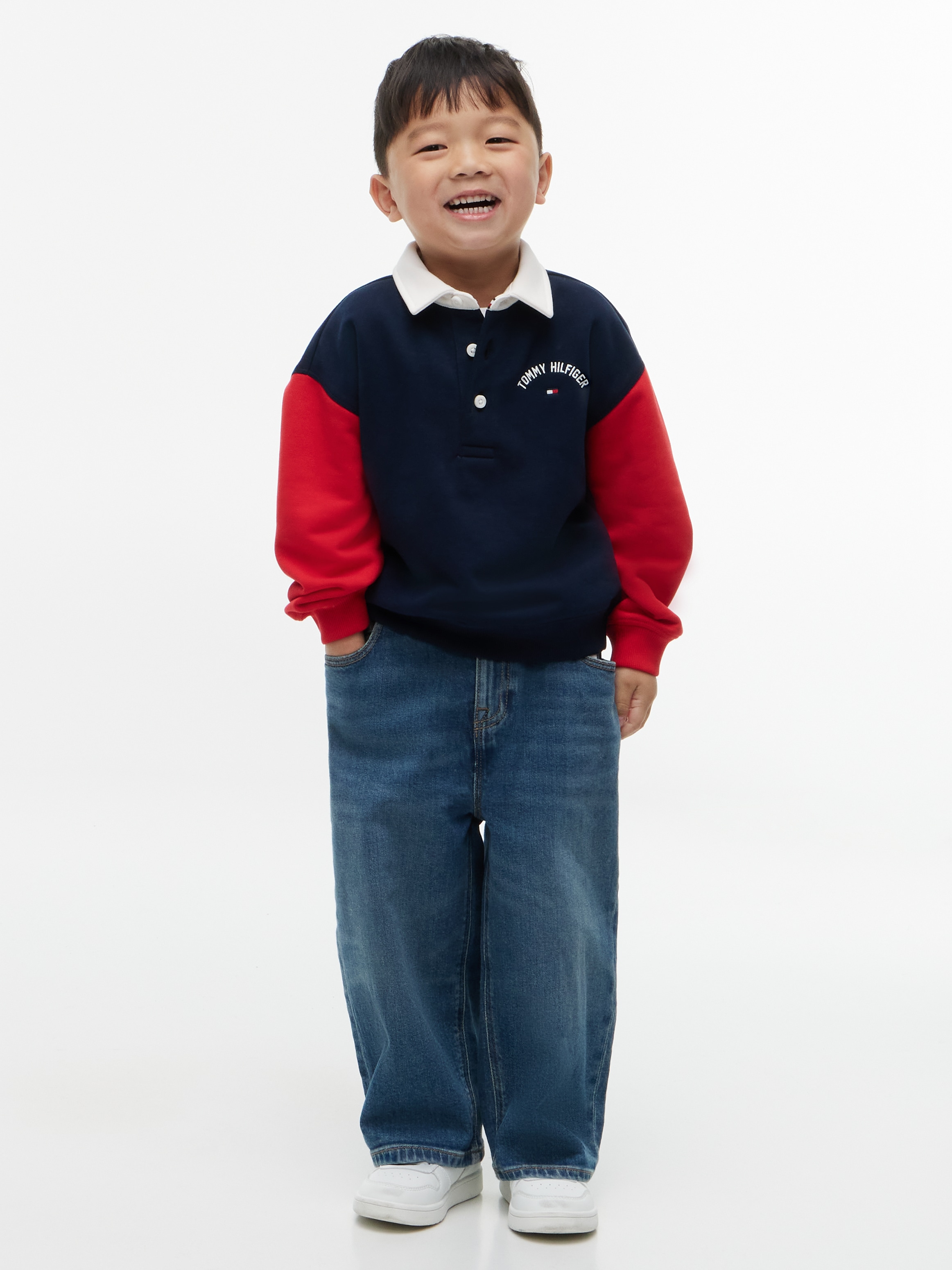 Tommy Hilfiger Sweatshirt , Polokragen & Knopfleiste, für Kinder
