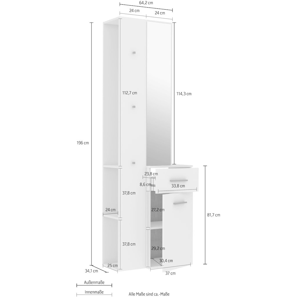 FORTE Garderobenschrank »Lothal«