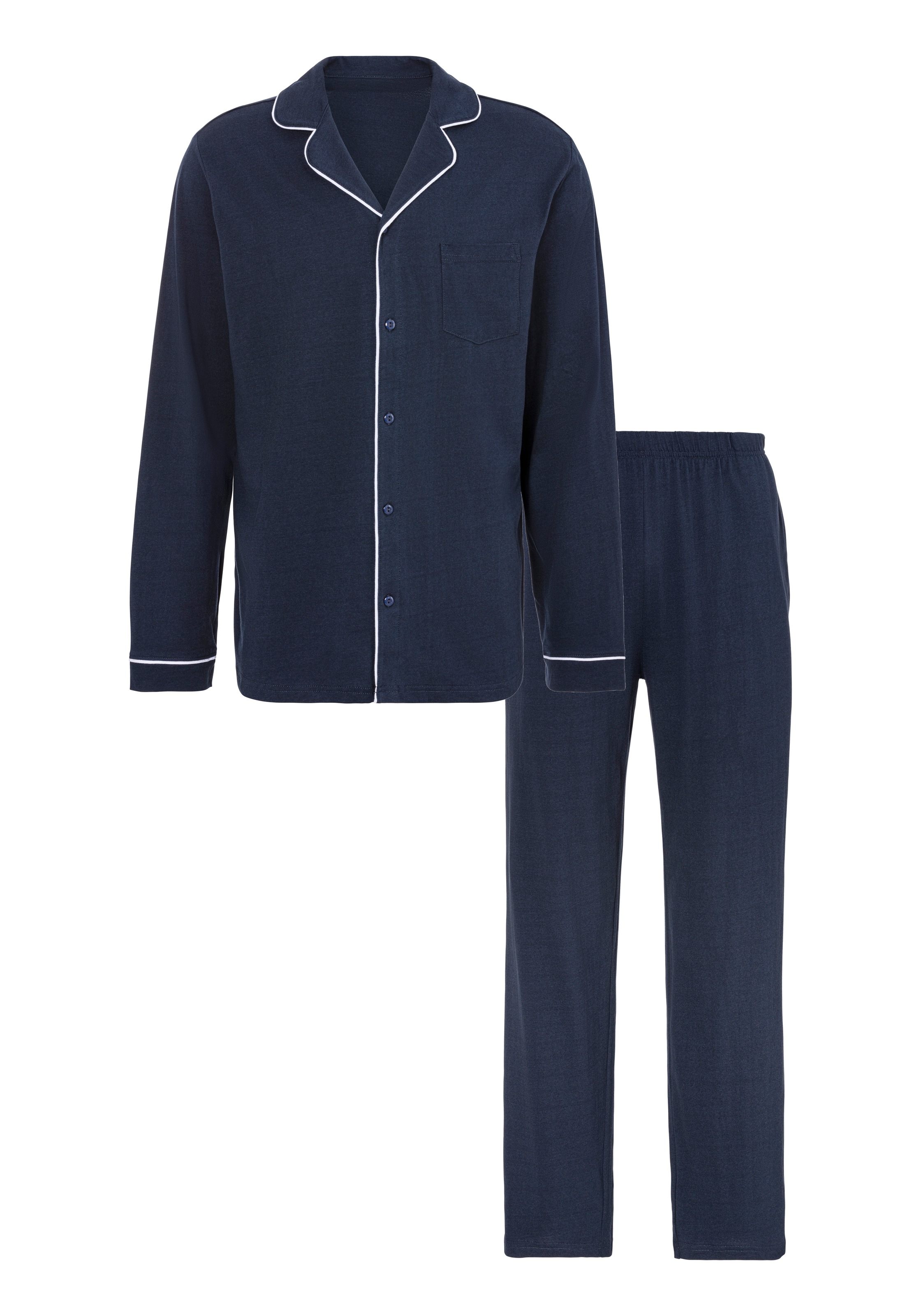 s.Oliver Pyjama 1 Stück, 2 Stk. tlg., Schlafanzug in klassischer Schnittfüh günstig online kaufen