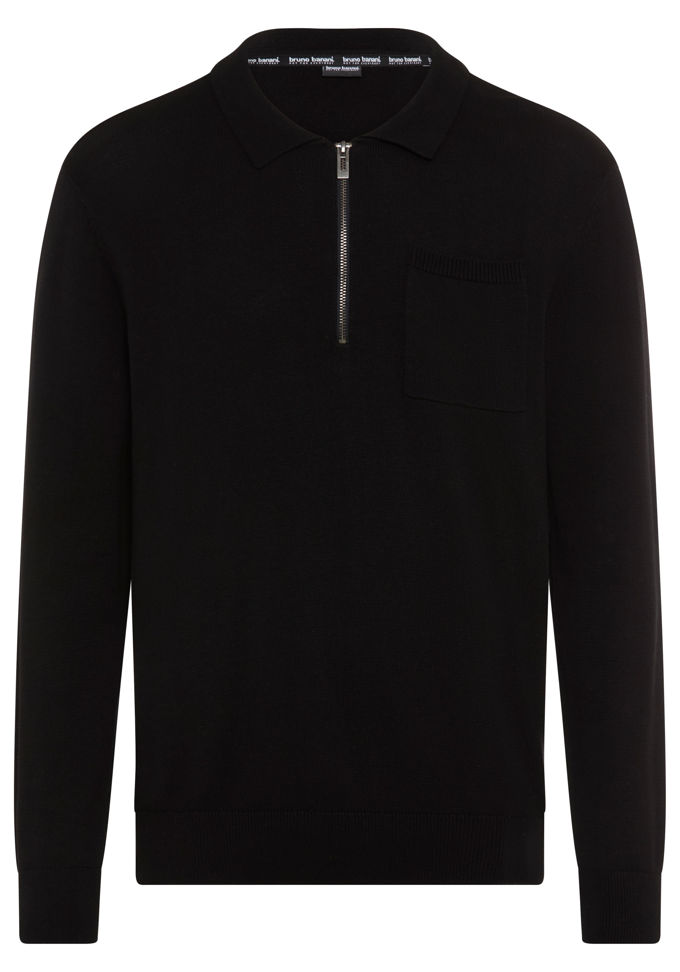 Bruno Banani Polokragenpullover, mit Reißverschluss und Brusttasche
