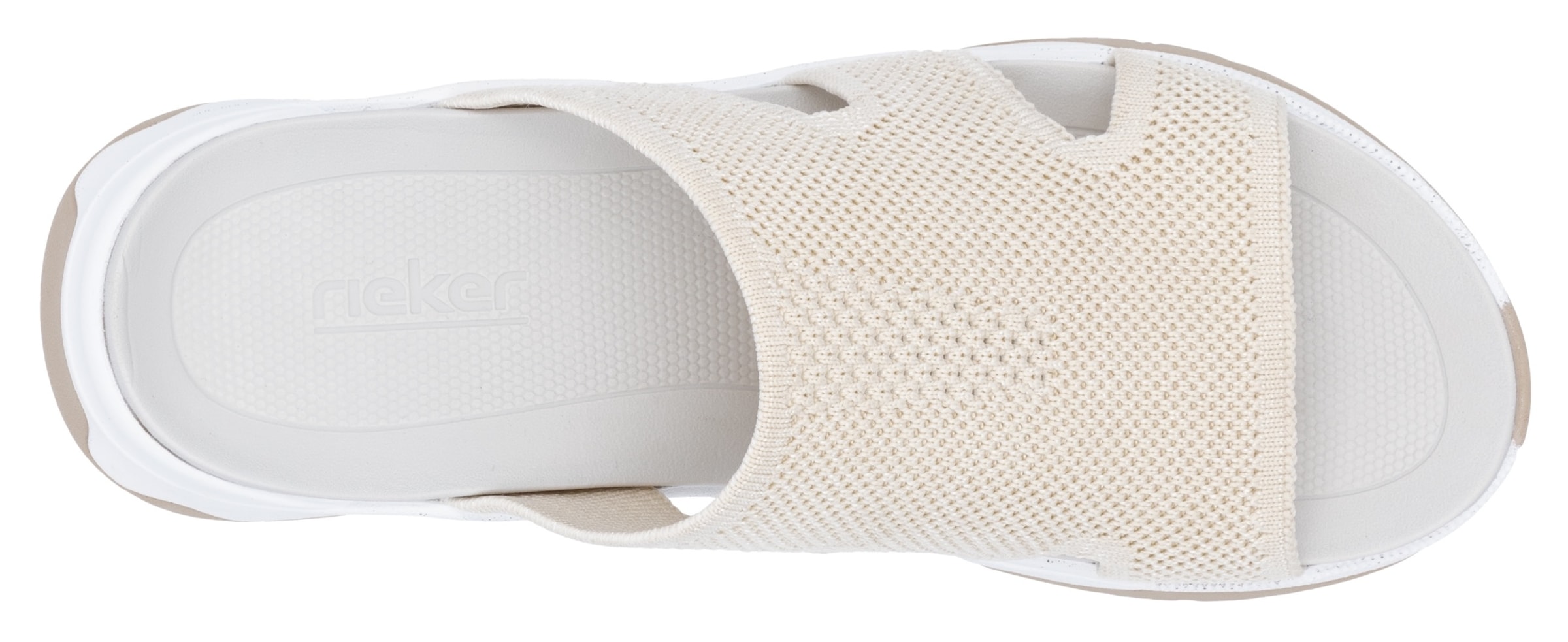 RIEKER Sport Pantolette »vegan«, Sommerschuh, Hausschuh, Keilabsatz, in der Maschine waschbar