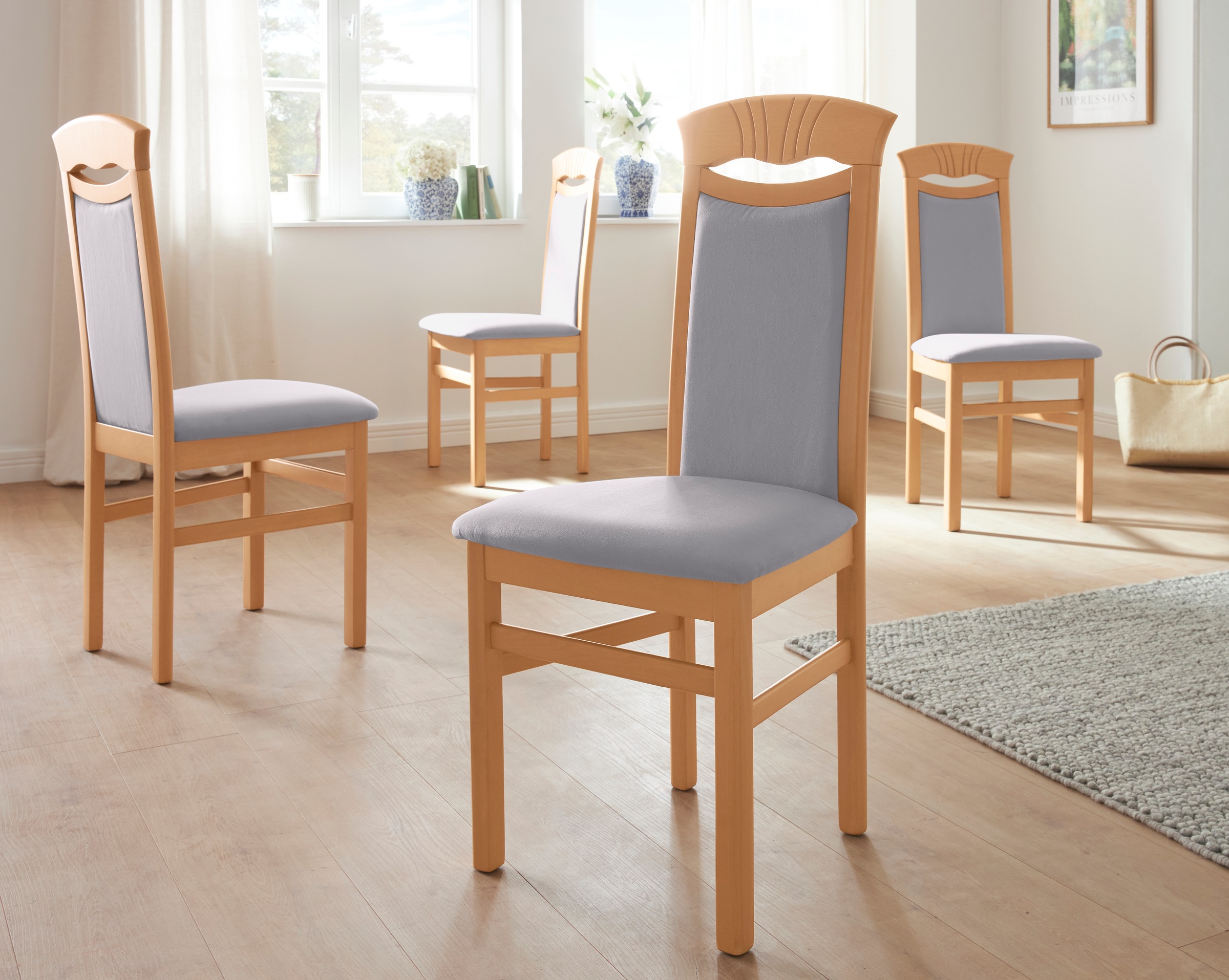 Home affaire Esszimmerstuhl "Franz", (Set), 2 St., Microfaser, strapazierfä günstig online kaufen