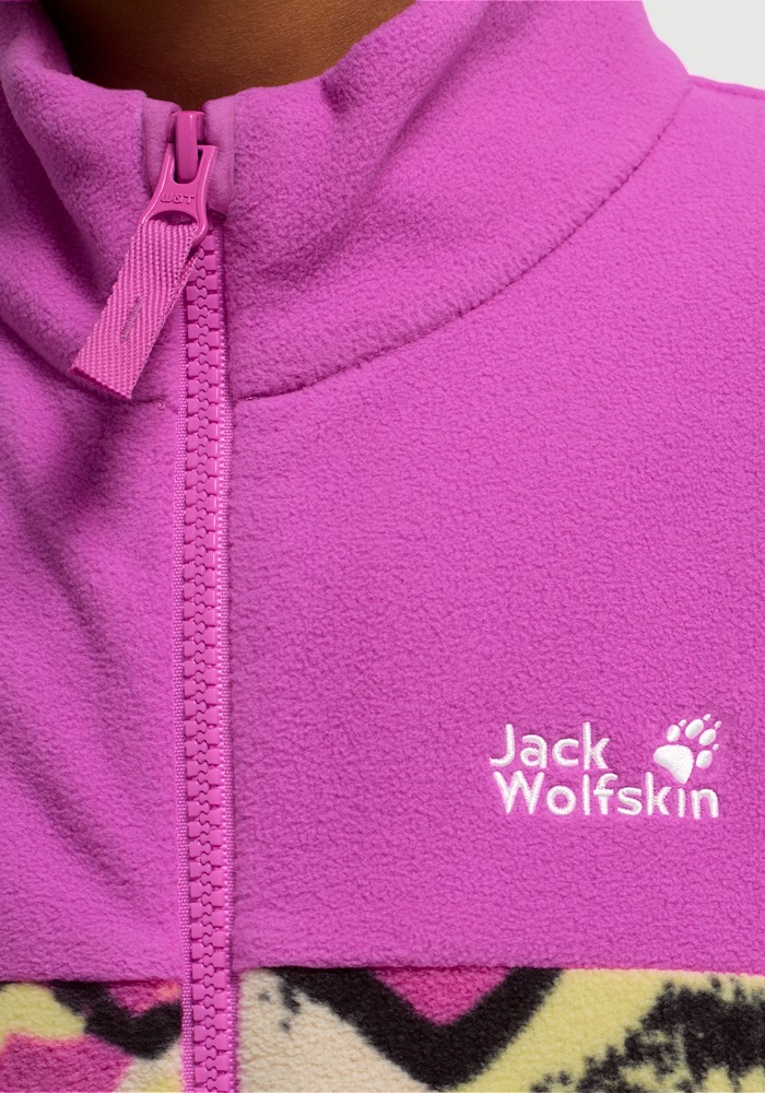 Jack Wolfskin Fleecejacke »PAW ERA 100 PRINT FZ K« Atmungsaktiv, leicht, Übergangsjacke