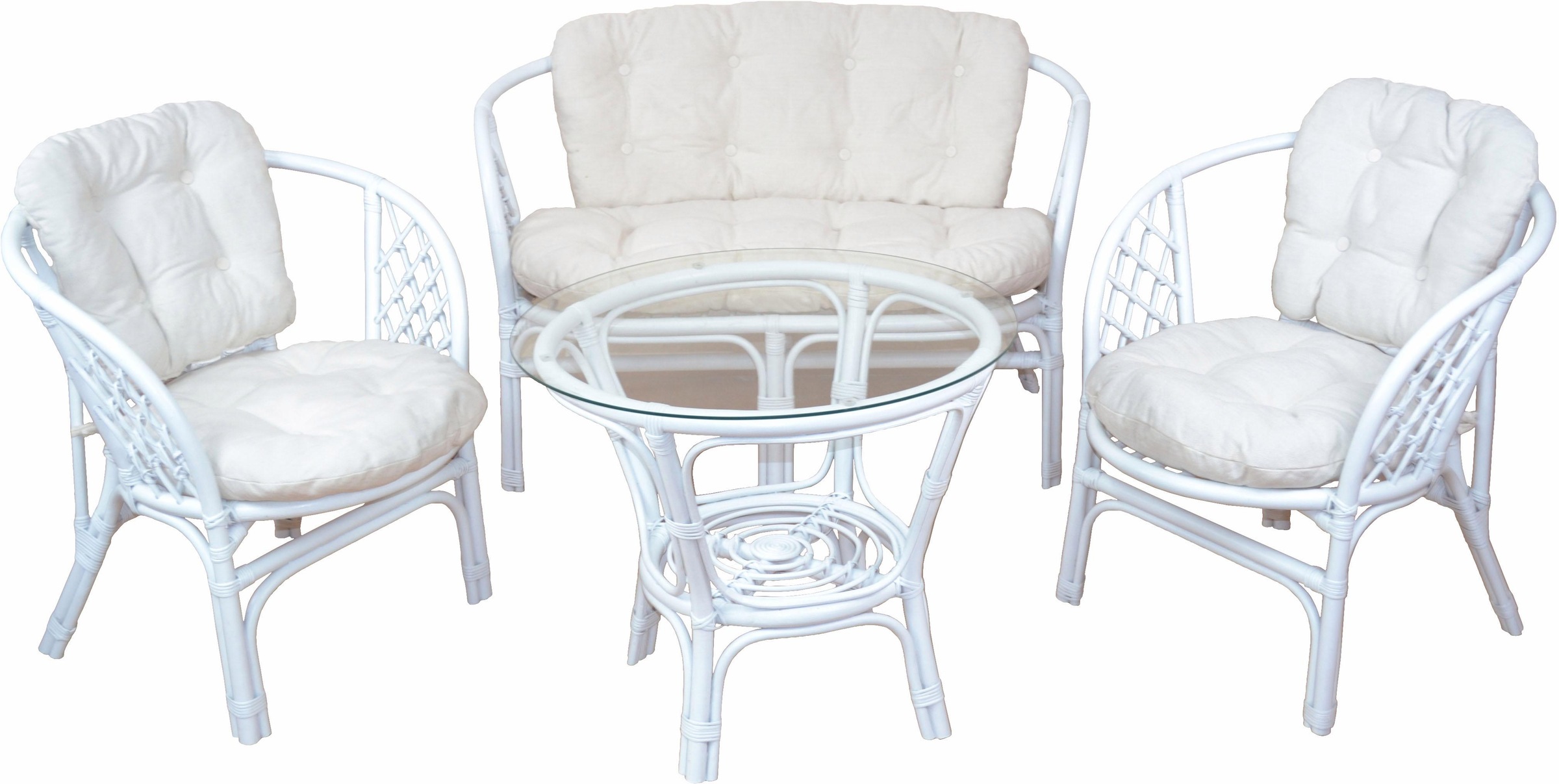 Home affaire Essgruppe Set, 4 Stk. tlg. aus handgeflochtenem Rattan mit pas günstig online kaufen