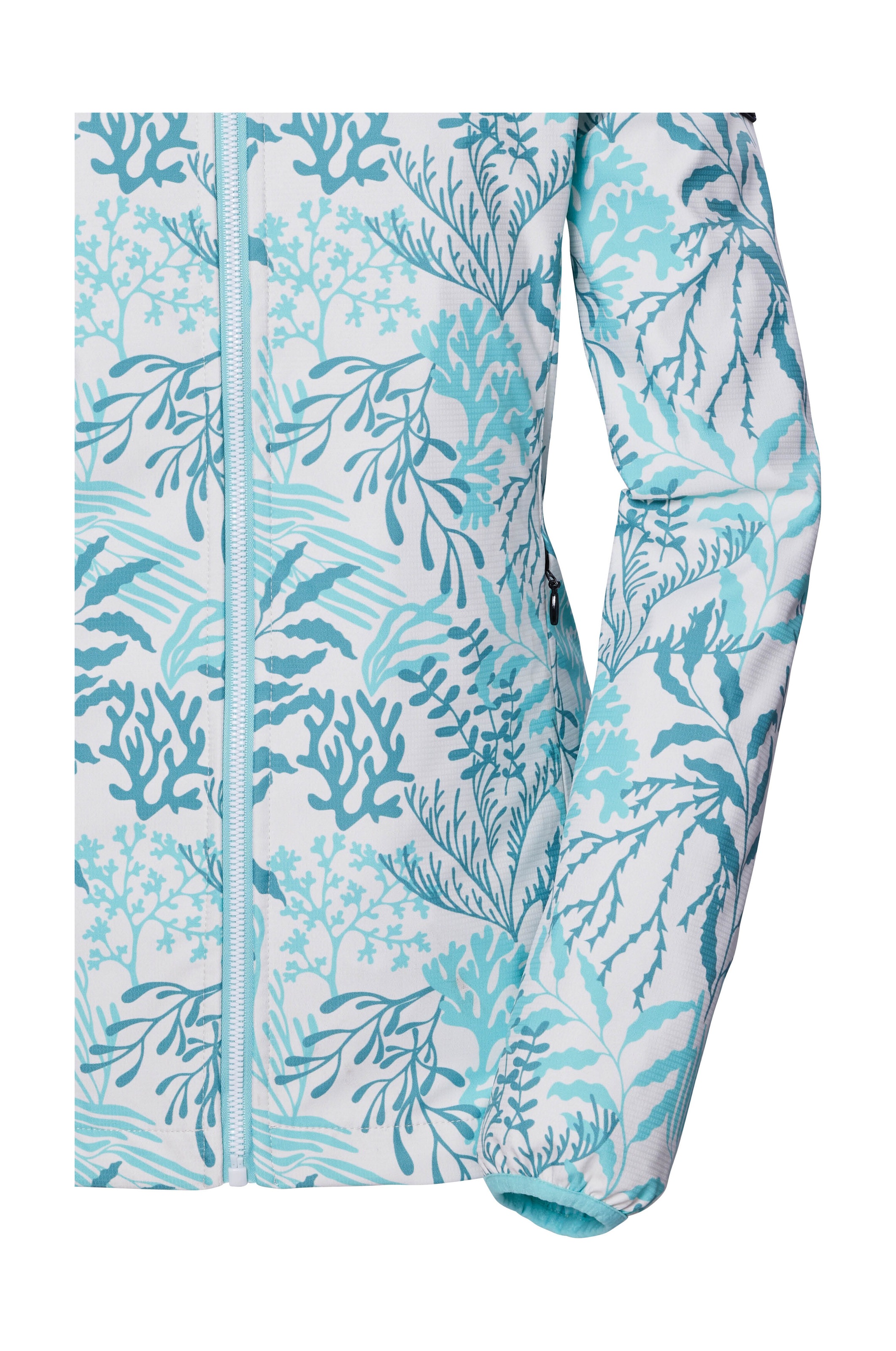 Killtec Softshelljacke »KOS 56 WMN SFTSHLL JCKT«, Wasserabweisende, winddichte Softshelljacke mit floralem Print