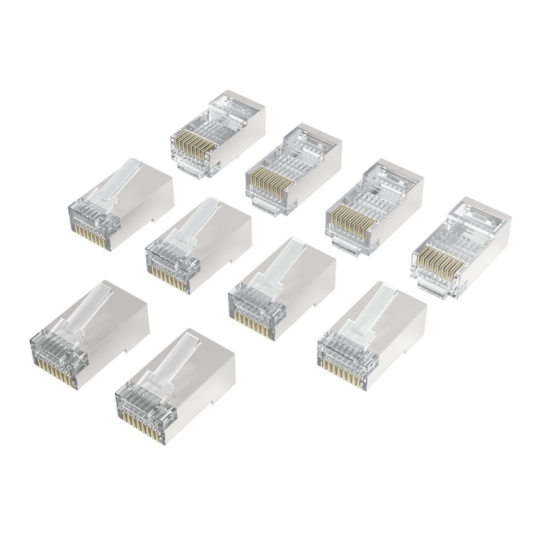 Hama Netzwerkstecker »Netzwerkstecker, CAT 6a, 10 Gbit s, geschirmt, 10 Stück«, (10 St.)