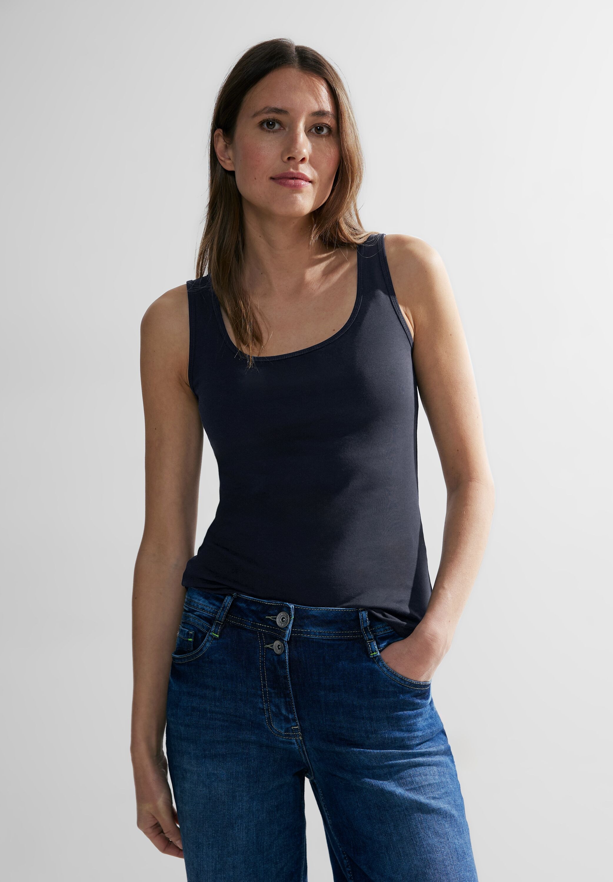 Cecil Tanktop "Style Linda", in Unifarbe günstig online kaufen