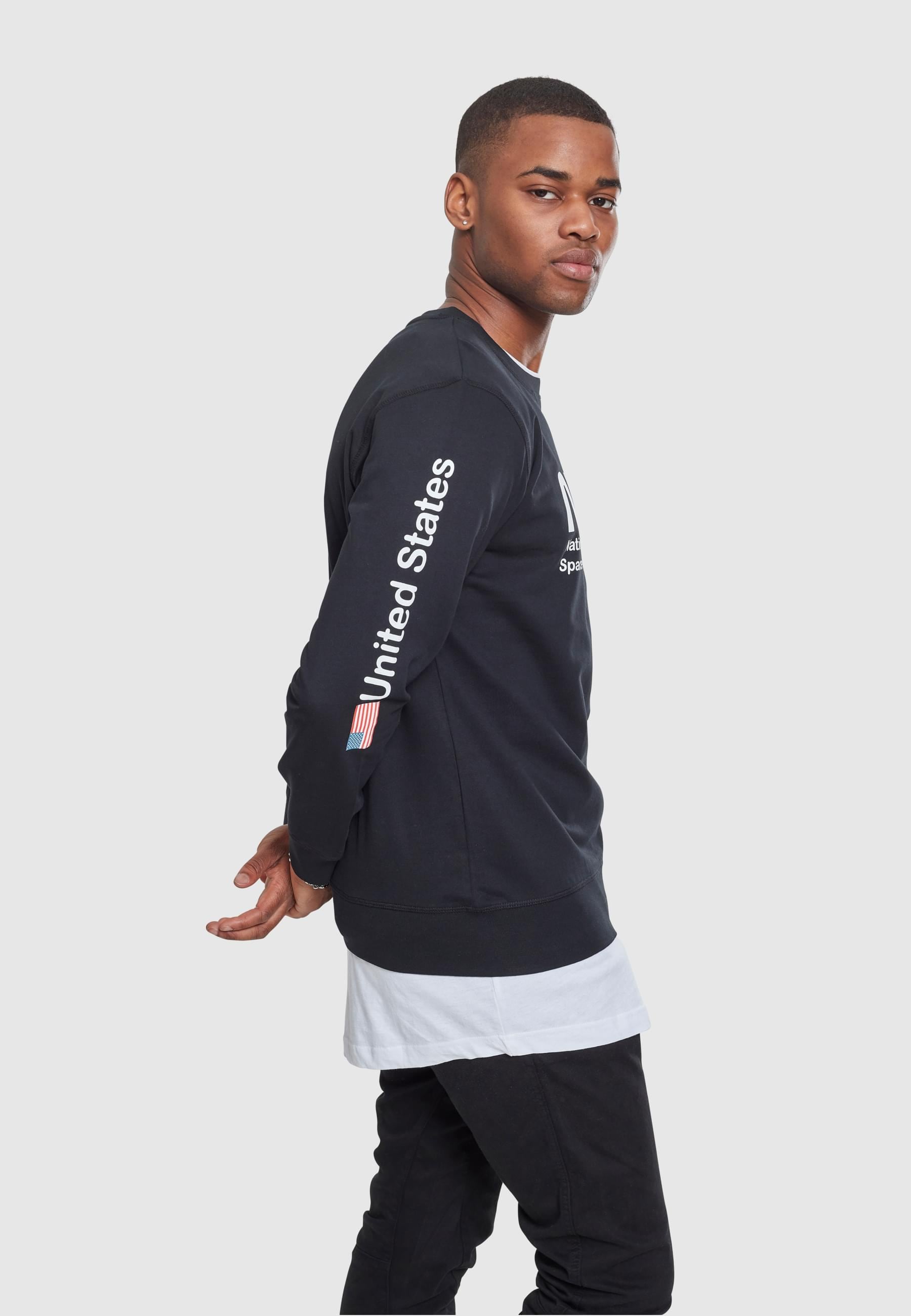 MisterTee Rundhalspullover »MisterTee Herren NASA US Crewneck«, (1 tlg.)