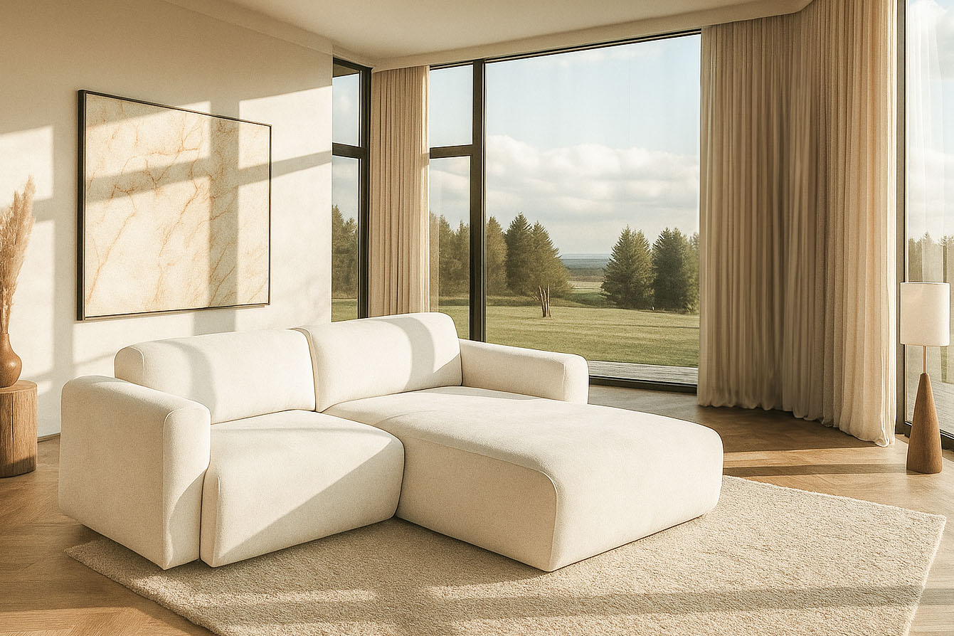 OTTO home Ecksofa "Myrland Kompaktsofa" Breite 230 cm, L-Form, Chenille, Easy Clean Stoff, mit Kaltschaum