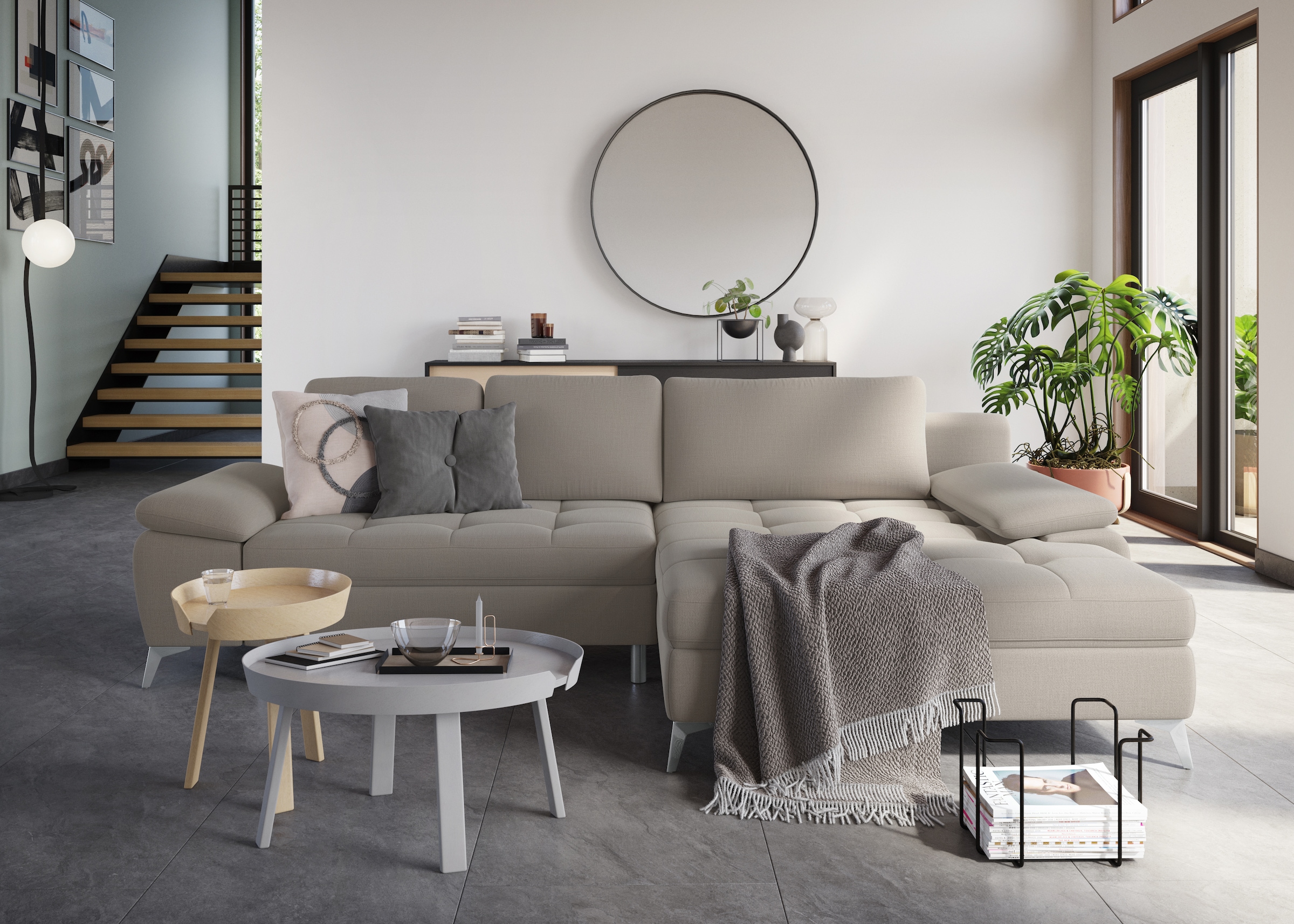 sit&more Ecksofa "Latigo L-Form" mit Mega-Recamiere, wahlweise mit Bettfunk günstig online kaufen