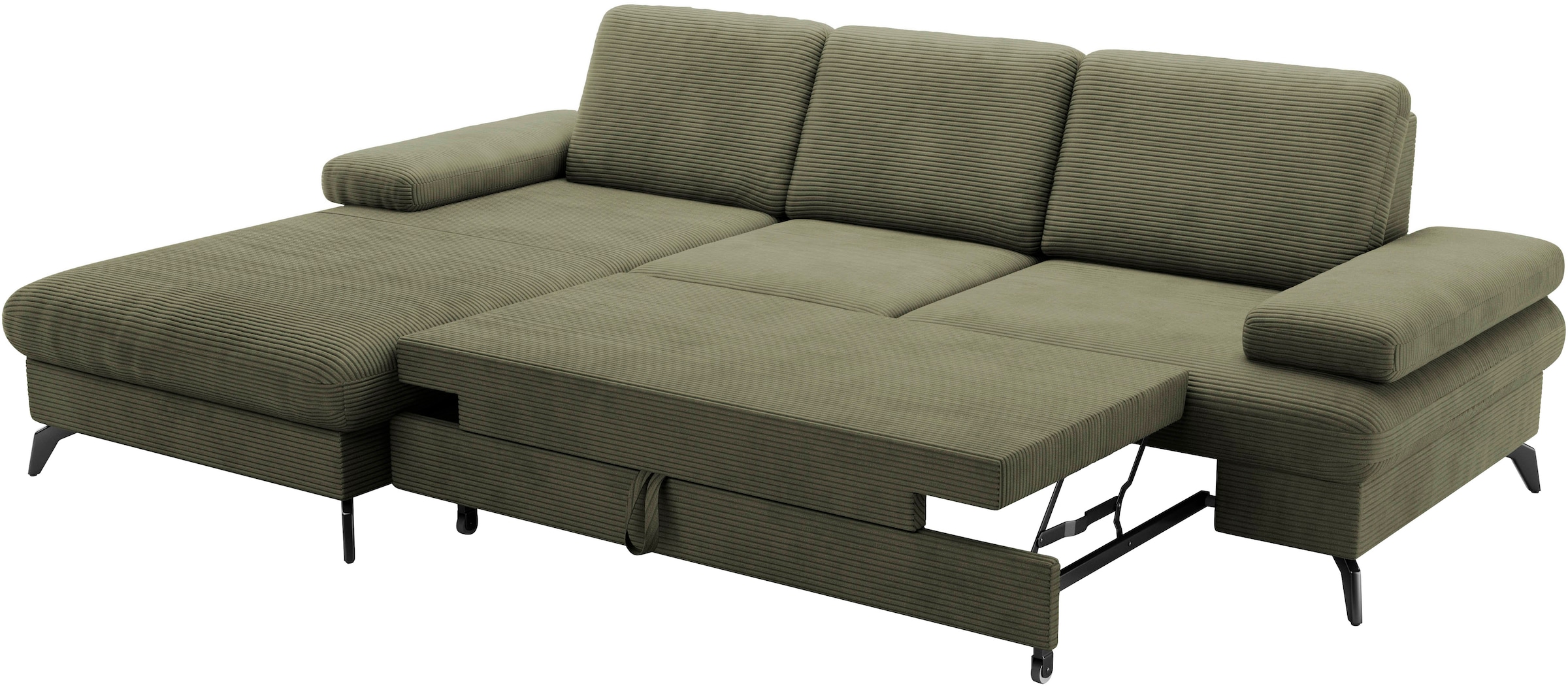 sit&more Ecksofa »Morris Jubi L-Form«, inkl. Armteilfunktion und 1 Zierkissen, wahlweise mit Bettfunktion