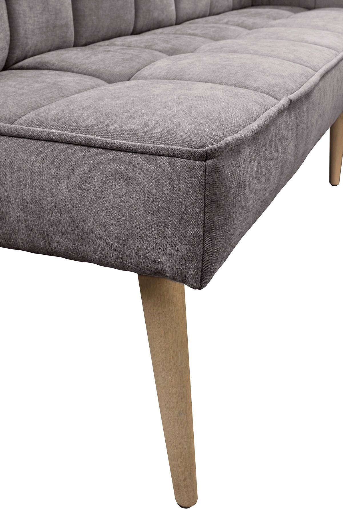 exxpo - sofa fashion Eckbank »Latte« moderne Sitz- und Rückensteppung, bequem und elegant, hoher Holzfuß