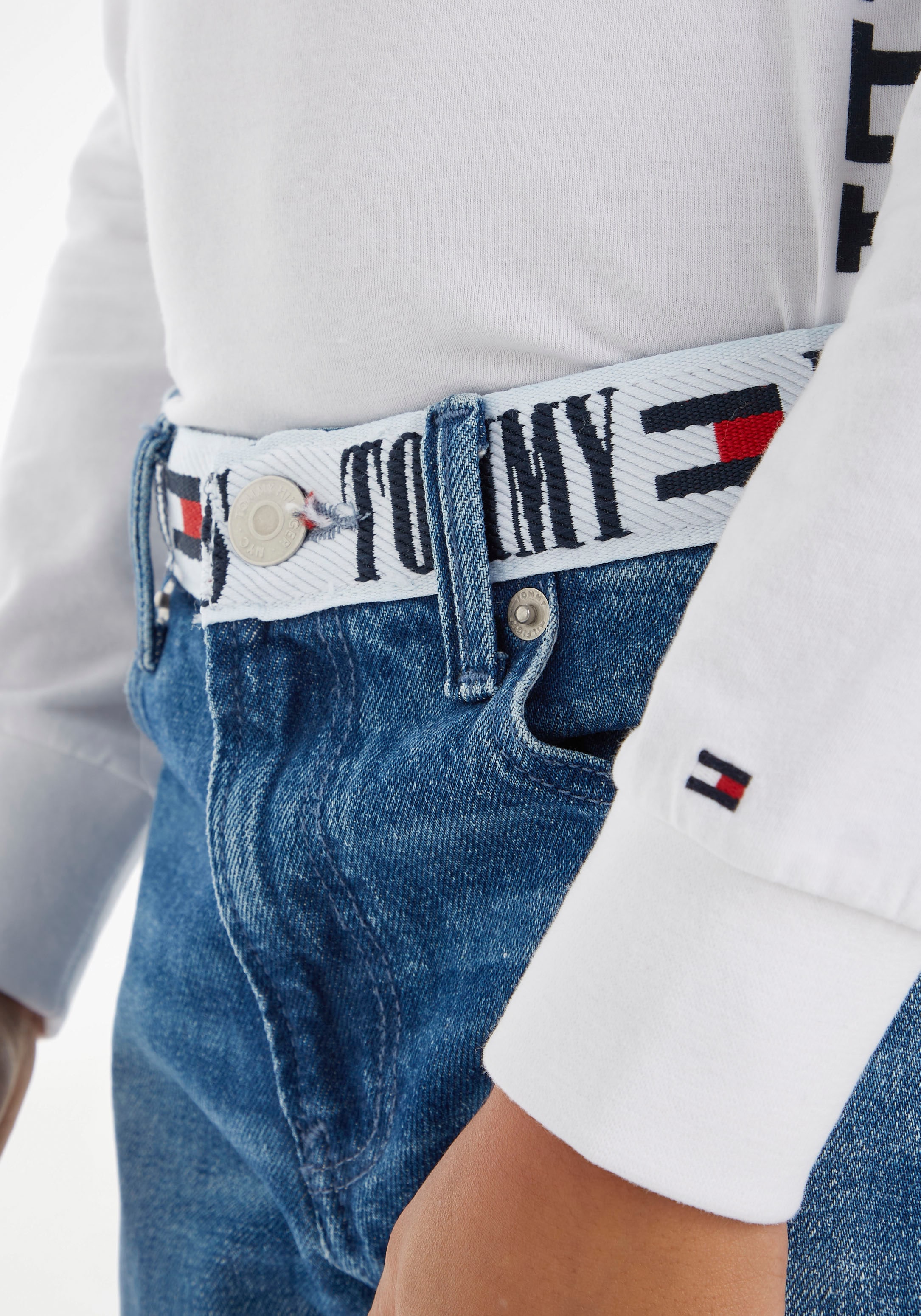 STRAIGHT Hilfiger Straight-Jeans MONOTYPE online Jeans BAUR Tommy Tommy TAPE«, | kaufen »MODERN mit Bund coolem