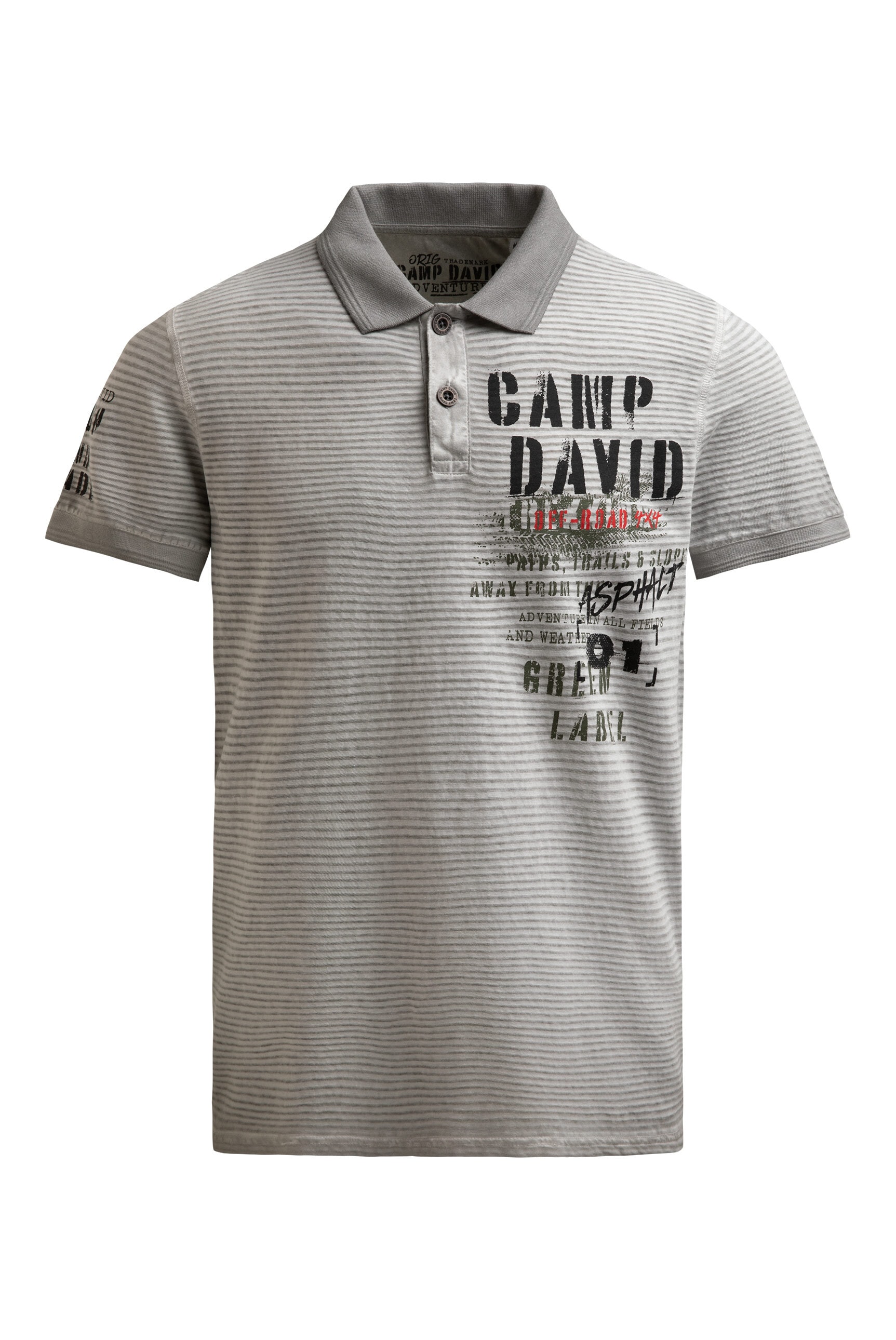 CAMP DAVID Poloshirt mit Seitenschlitze