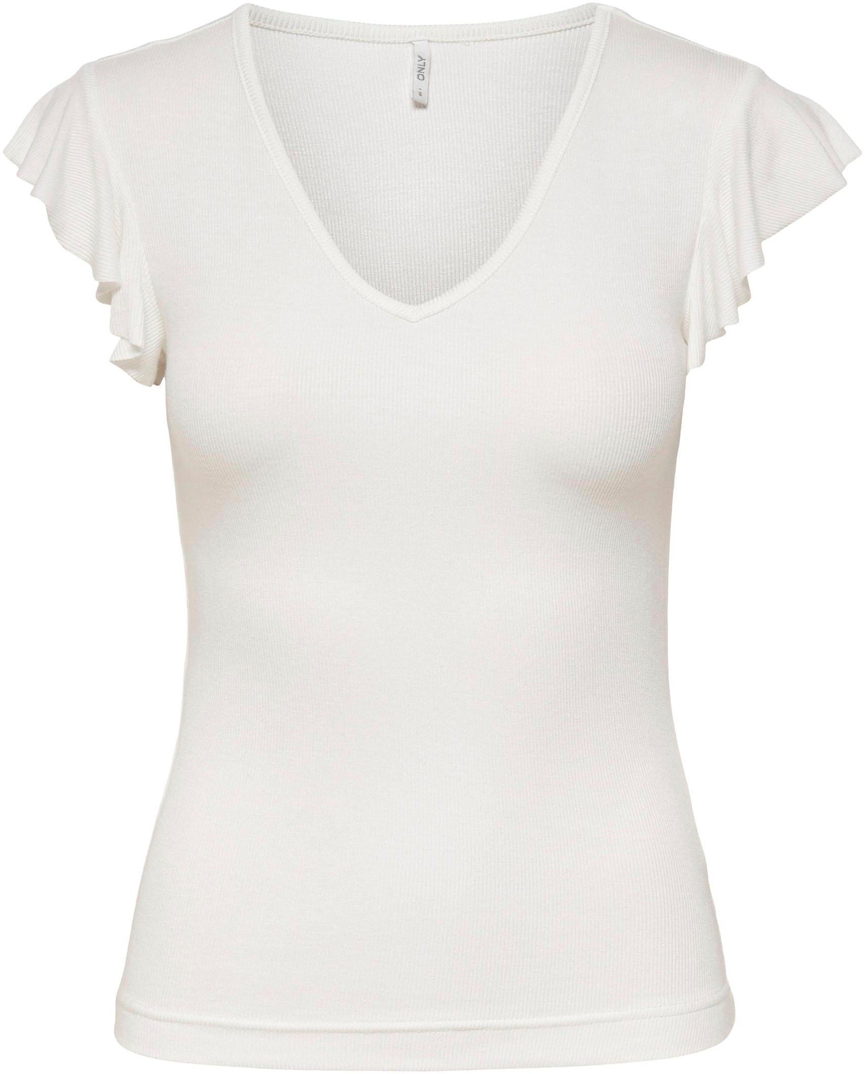 ONLY V-Shirt »ONLBELIA – V-Ausschnitt für femininen Sommerkomfort« Viskosemischung, regular fit, Rundhals