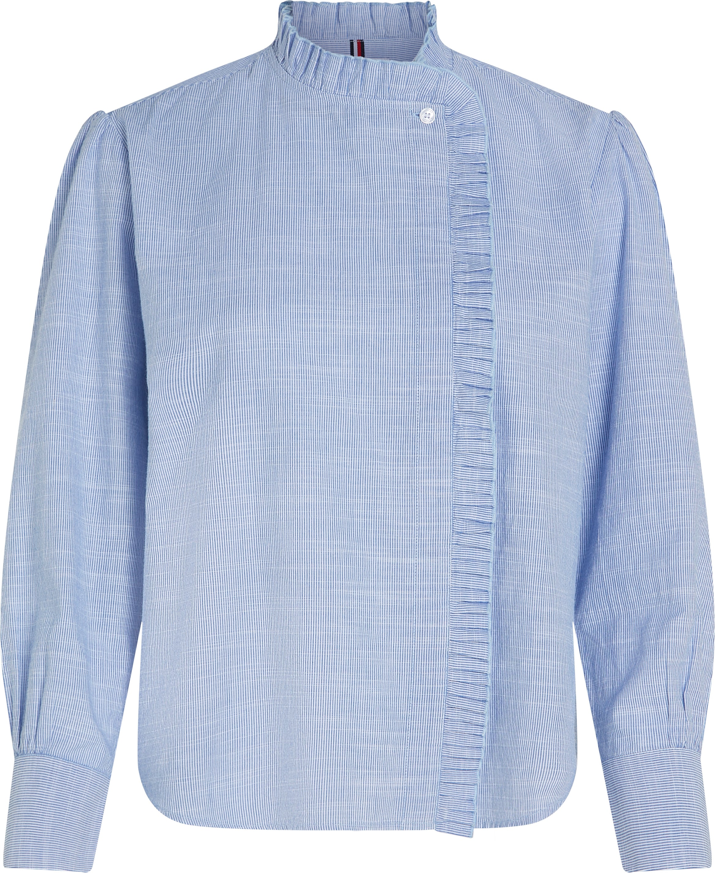 Tommy Hilfiger Hemdbluse »COTTON STP RUFFLE RELAXED SHIRT«, mit Rüschen-Besätze