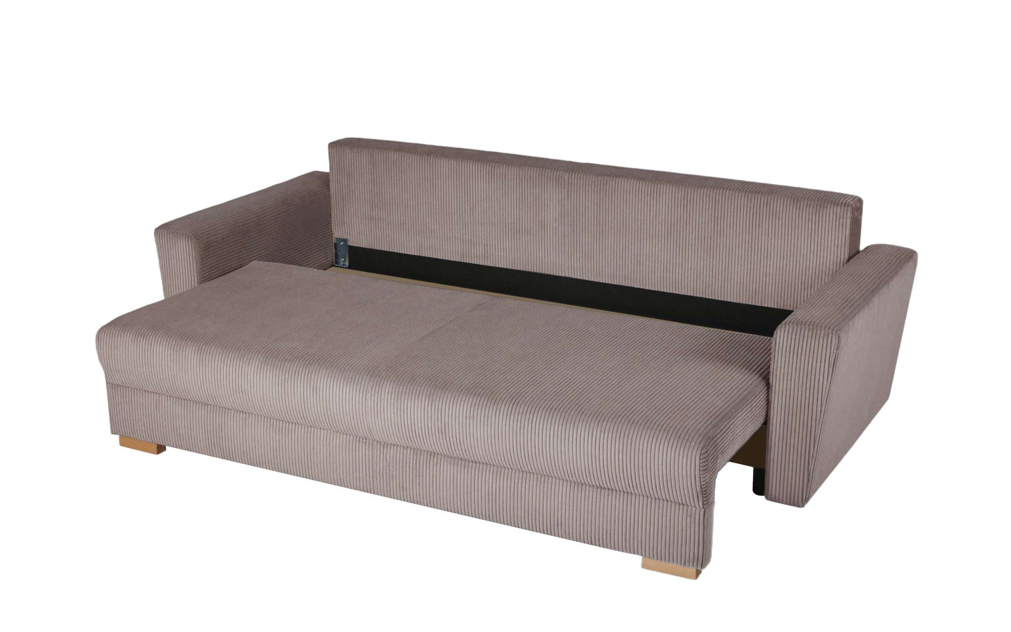 INOSIGN 3-Sitzer »MAGHERA Schlafsofa mit Bettkasten, in hochwertiger Verarbeitung«, mit Wellenunterfederung, Cord und Struktur-Bezug, B/H/T 230/92,5/79 cm