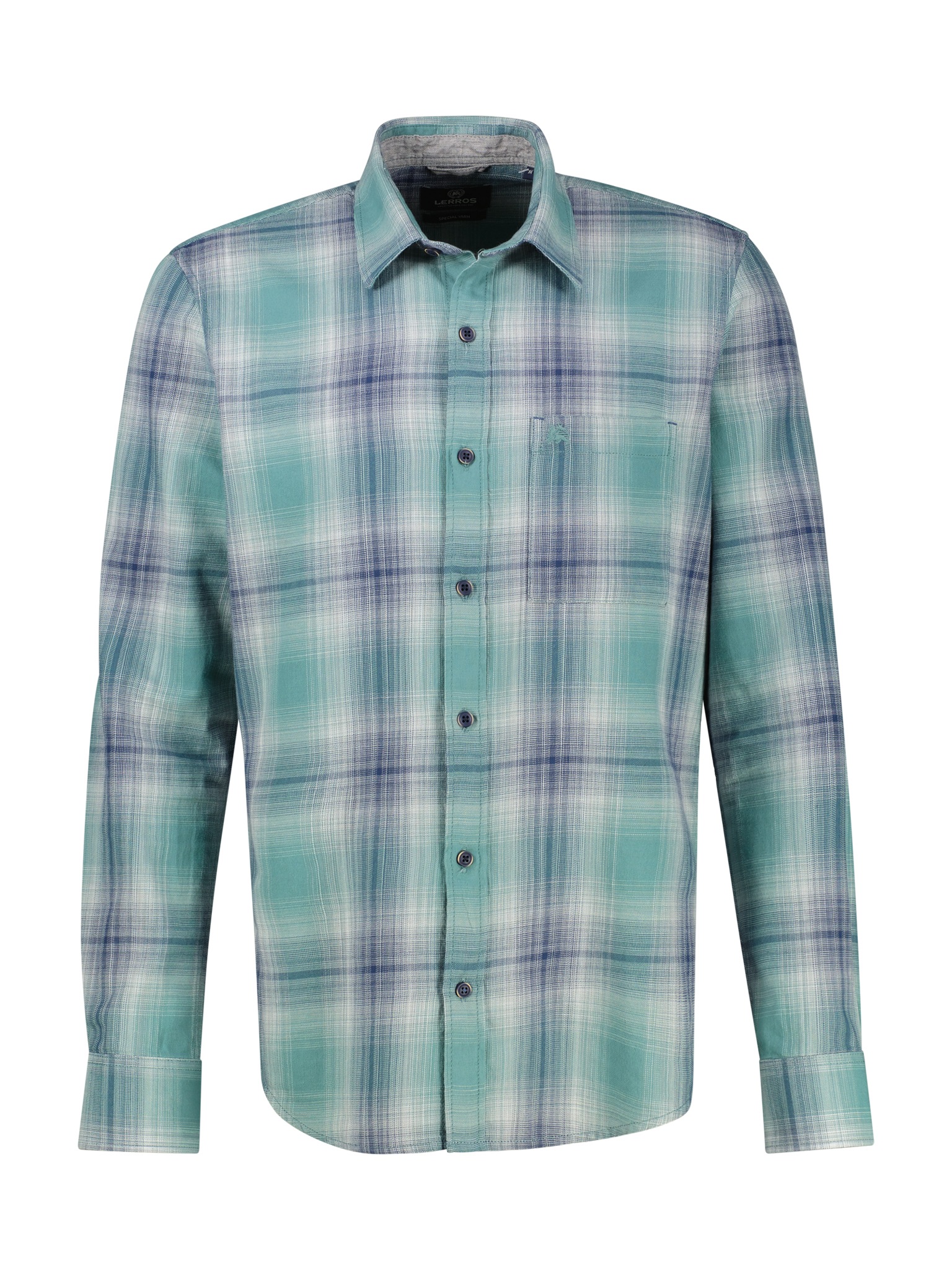 LERROS Langarmhemd mit Karo Muster