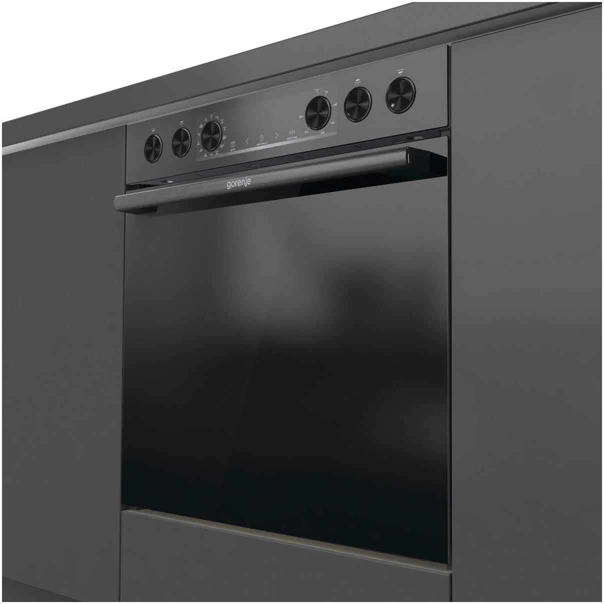 GORENJE Induktions Herd-Set »BCSI737DBGOT«, mit 1-fach-Teleskopauszug, ecoClean Plus, (1 St.)