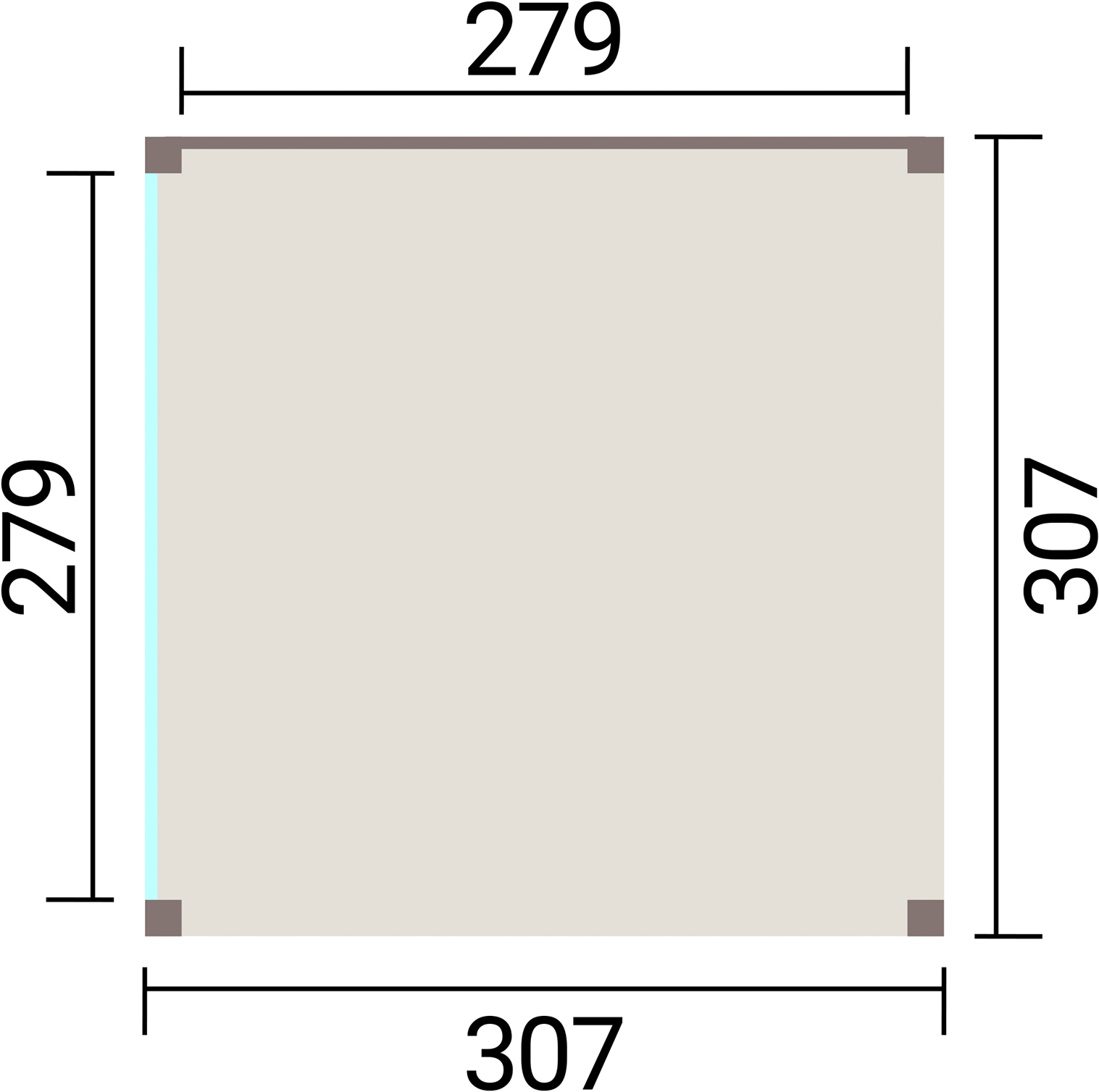 weka Holzpavillon »Lumley Lauben-Set Gr. 1.2« BxTxH: 307x307x245 cm