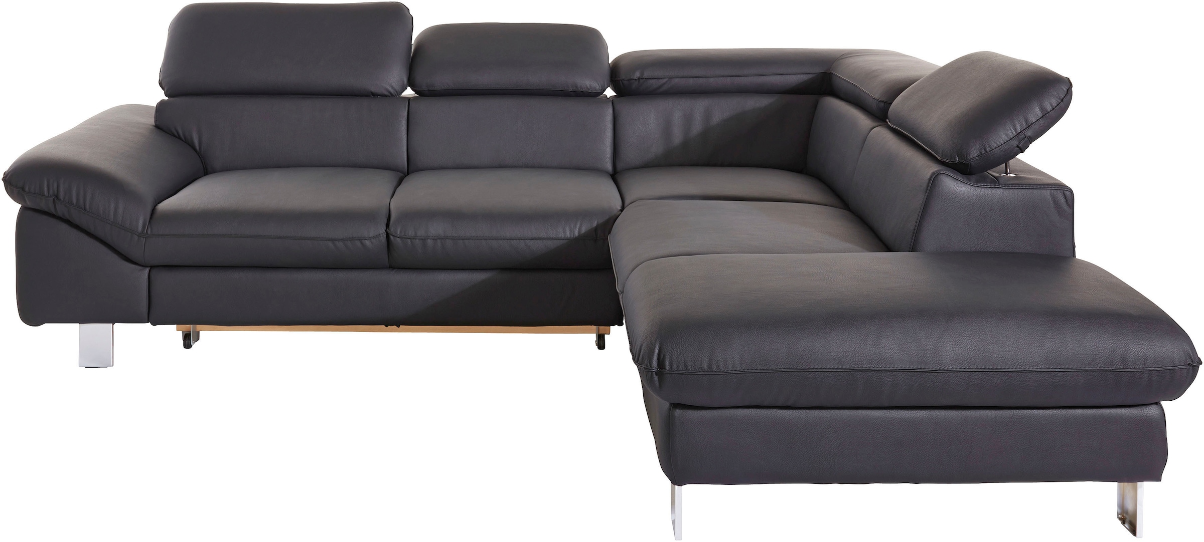 COTTA Ecksofa "Driver L-Form, B: 265cm, moderne Couch, Wellenunterfederung, inkl. 3 x" Kopfteilverstellung, optional Schlaffunktion & Bettkasten