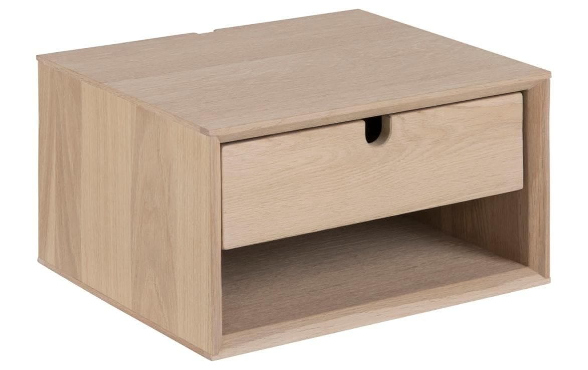 AC Design Nachttisch »Century Nachtkommode« Nachtschrank, Eiche Furnier, Schublade, Wandbefestigung