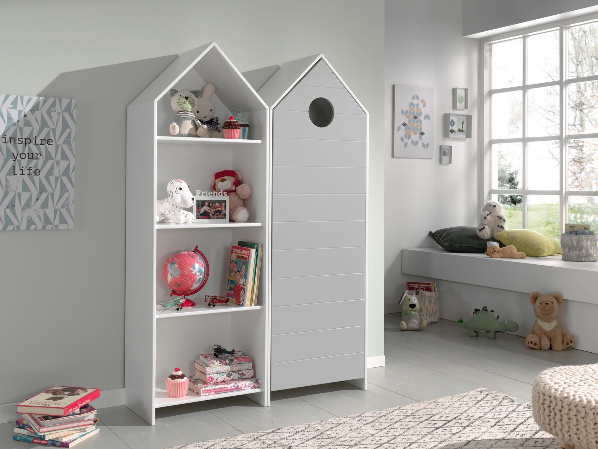 Vipack Jugendzimmer-Set "Casami, best. aus 1 Schrank mit Drehtür, 1 Regalsc günstig online kaufen